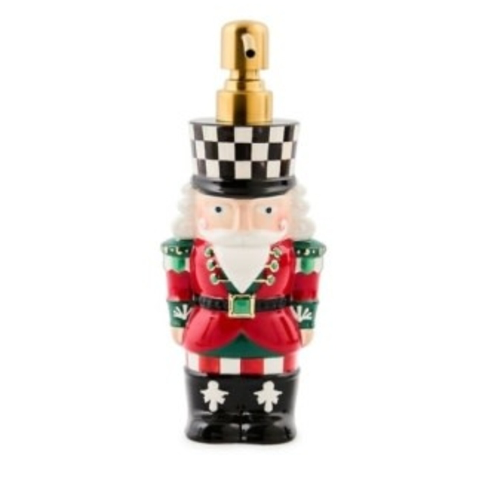 MacKenzie-Childs check it out ceramic nutcracker soap dispenser