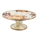 MacKenzie-Childs wild rose white mini pedestal platter