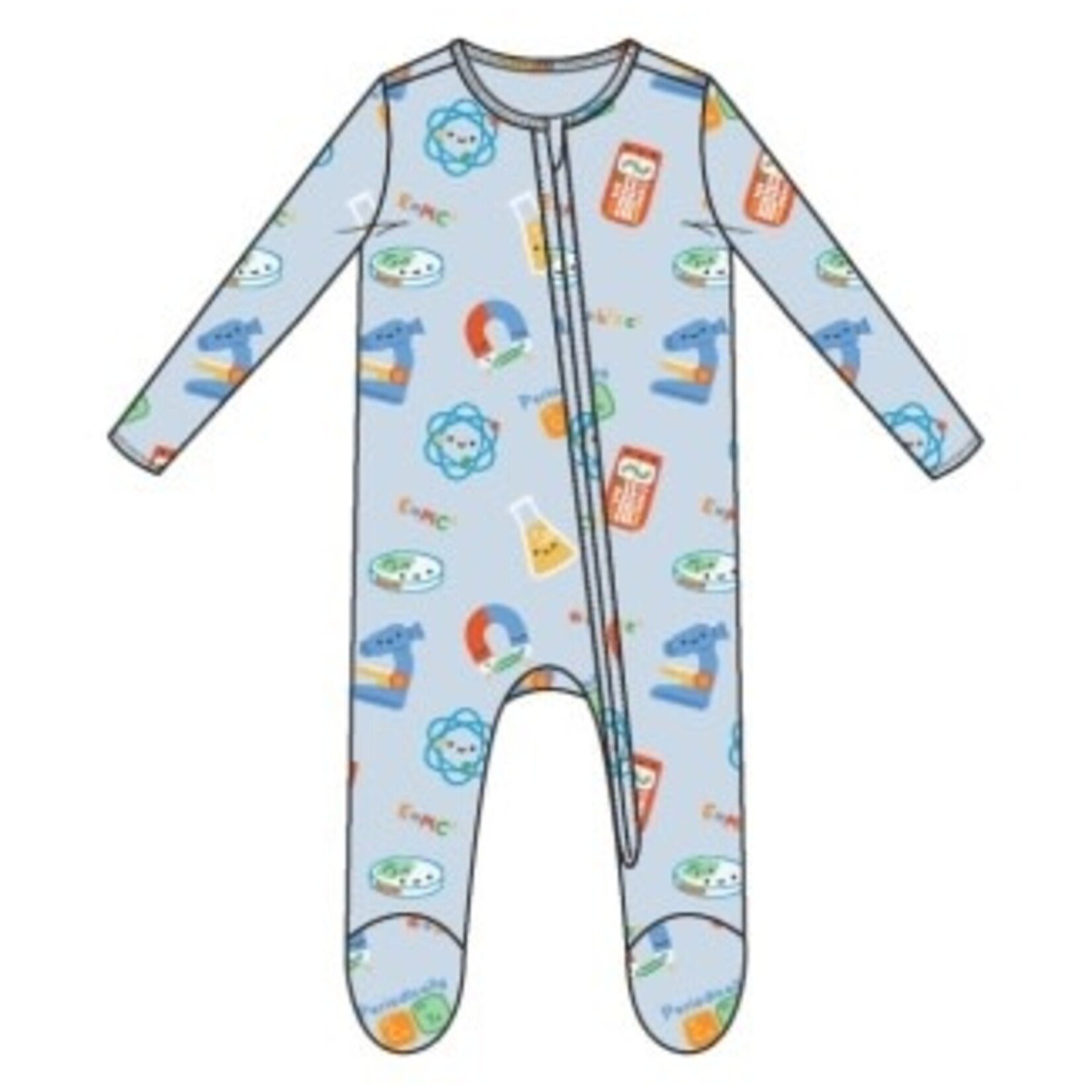 Angel Dear Future Scientist - Blue - 2 Way Zipper Footie