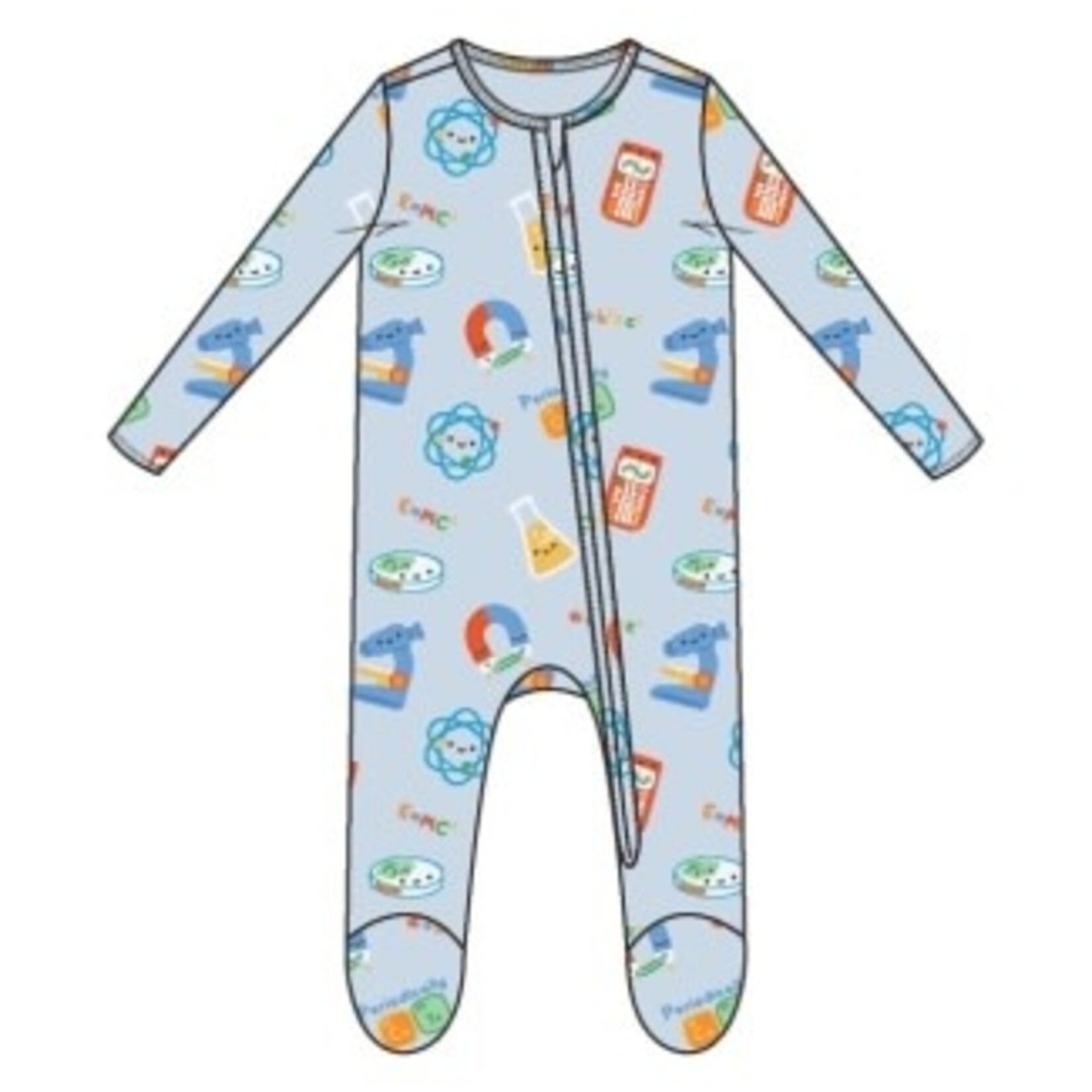 Angel Dear Future Scientist - Blue - 2 Way Zipper Footie
