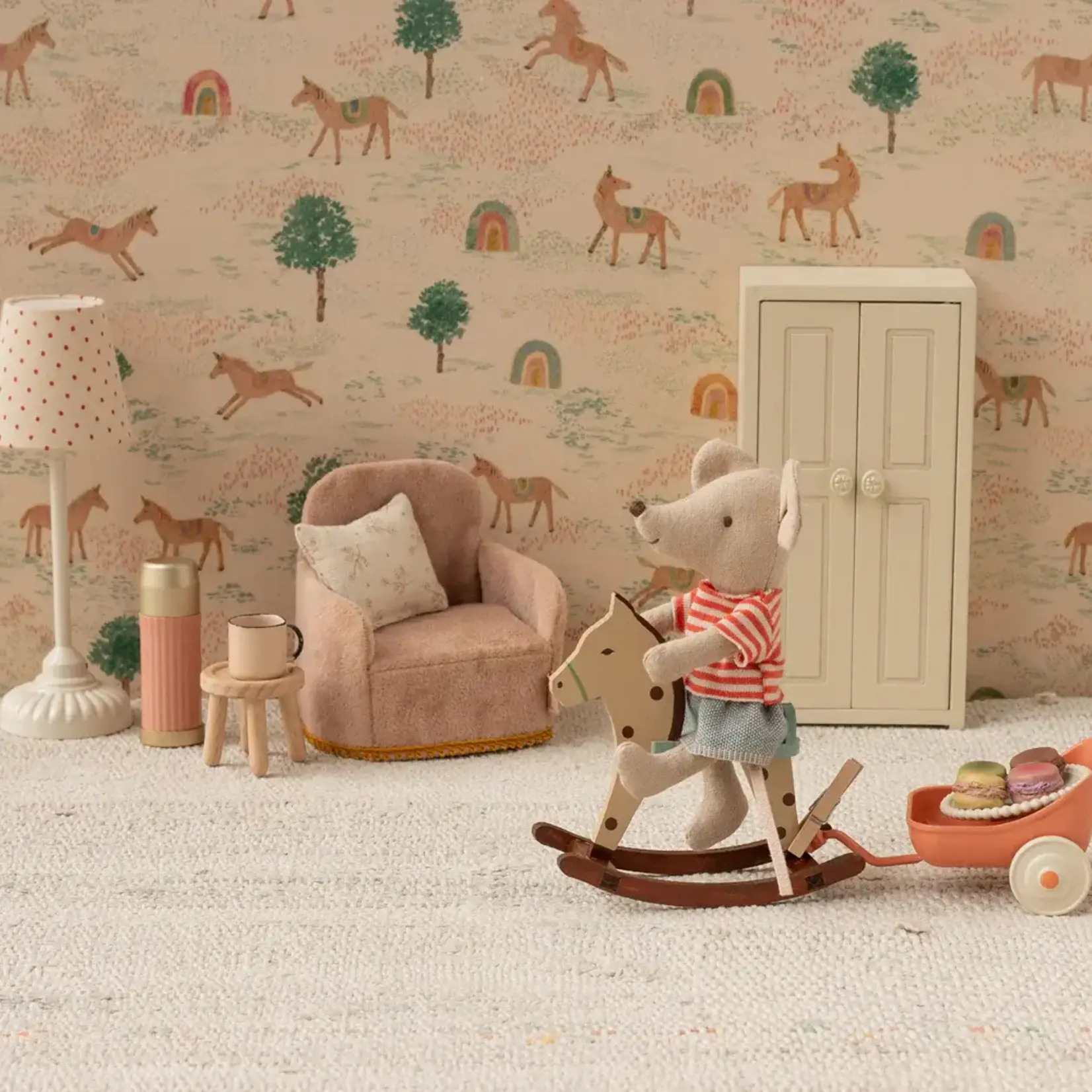 Maileg USA Rocking horse, Mouse - Spotted