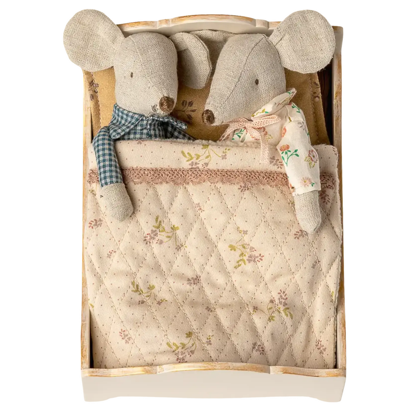 Maileg USA Bed, Mouse - Off white