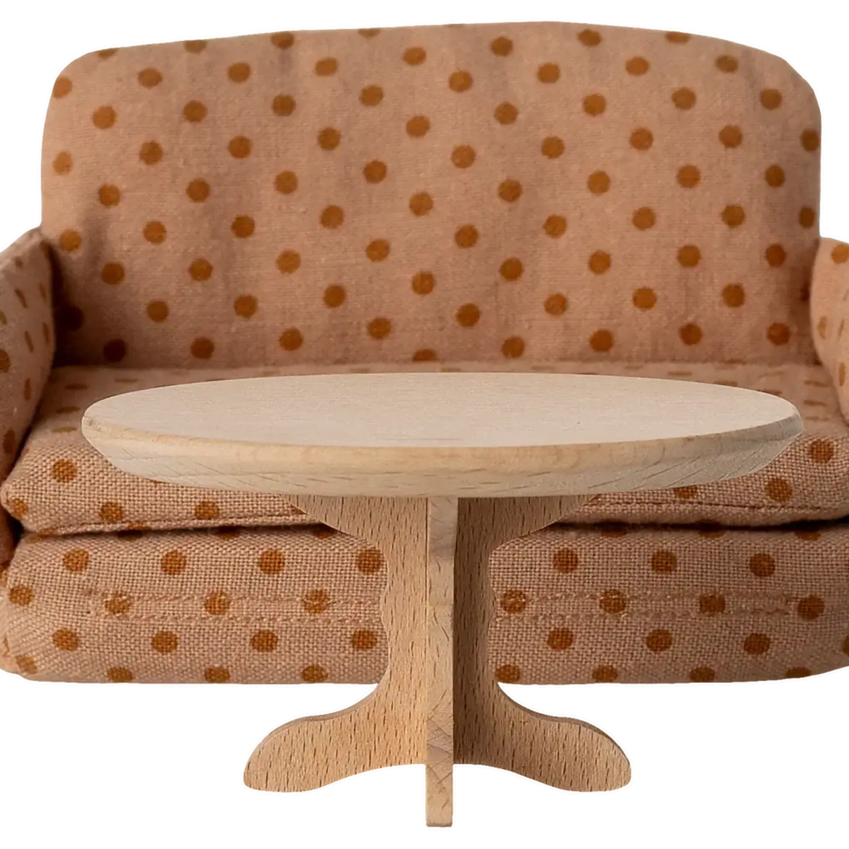 Maileg USA Oval coffee table, Mouse - Nature