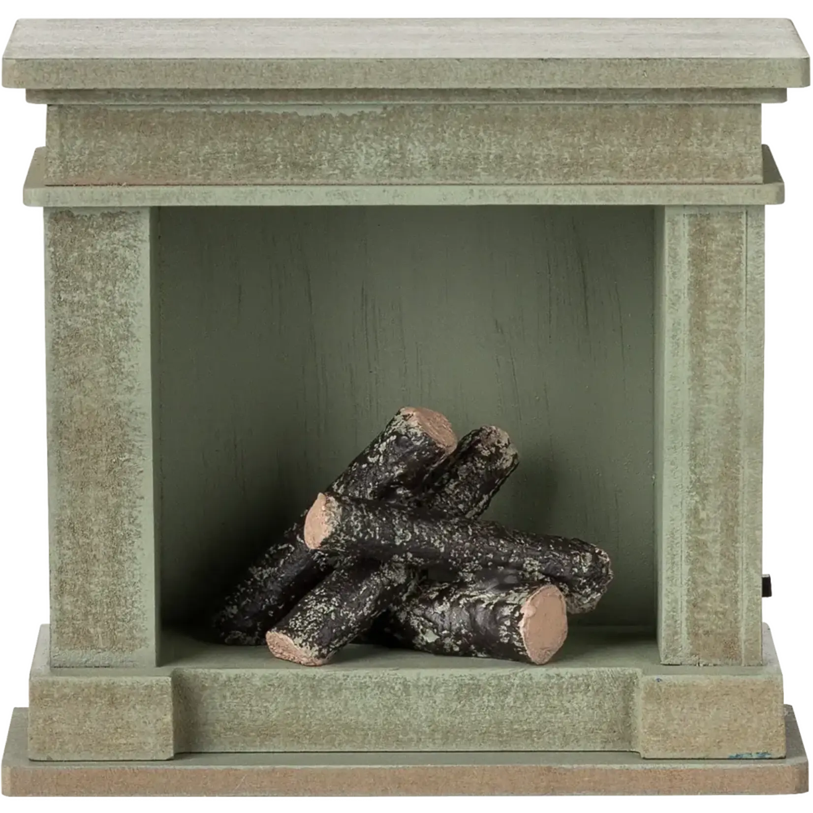 Maileg USA Fireplace, Miniature - Dusty green