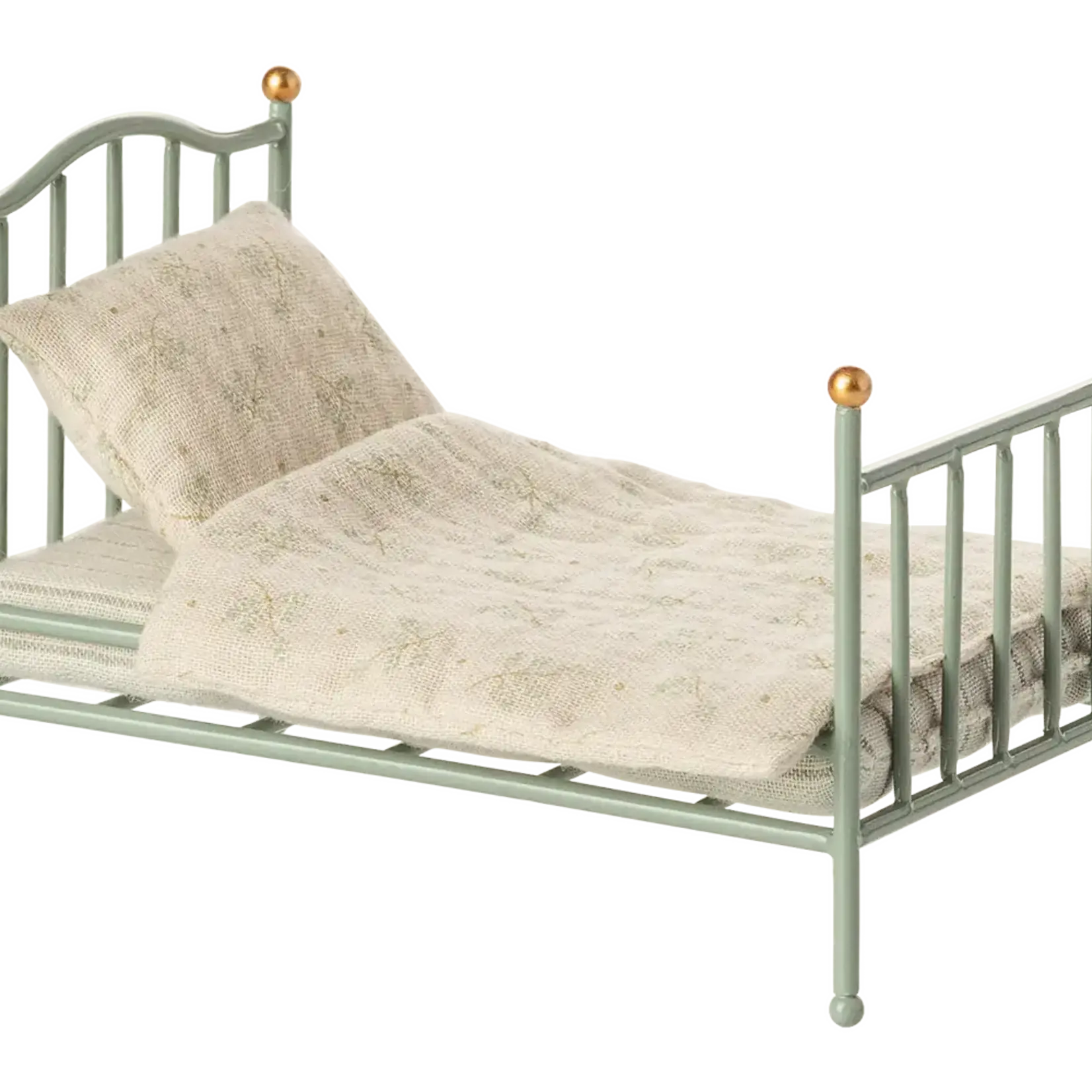 Maileg USA Vintage single bed, Mouse - Mint