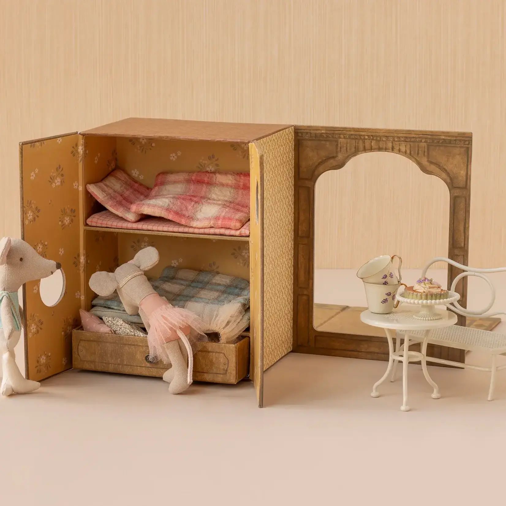 Maileg USA Ballet mice in dance studio, Little Sister and Brother