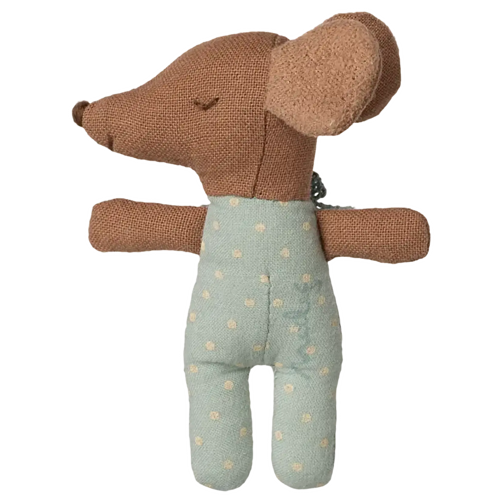 Maileg USA Sleepy wakey baby mouse in matchbox- blue
