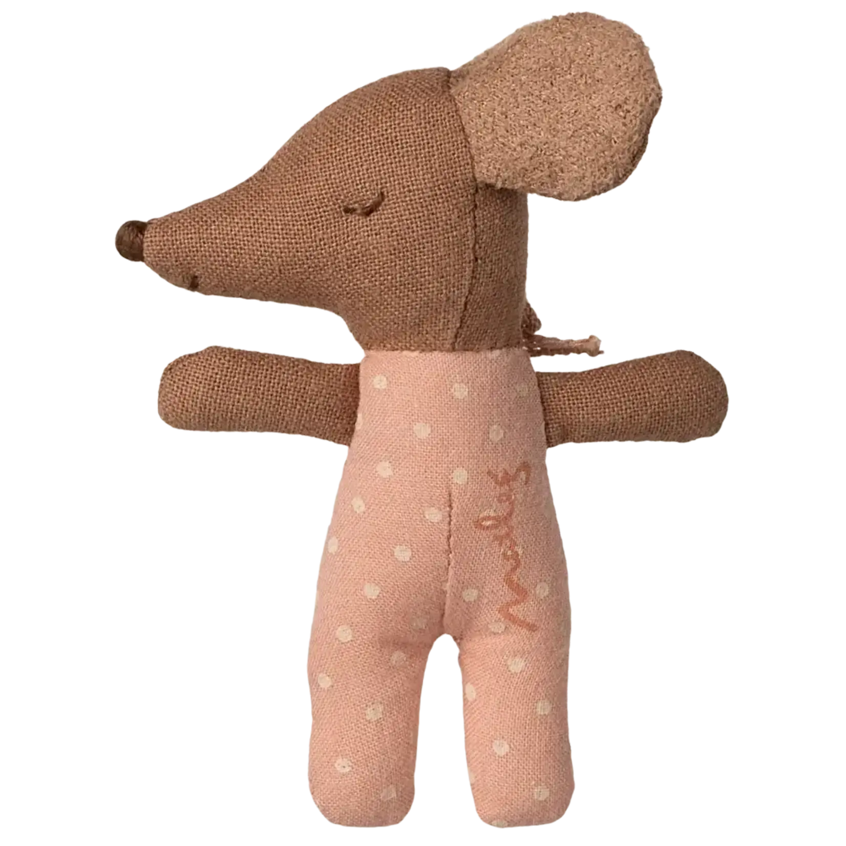 Maileg USA Sleepy wakey baby mouse in matchbox - Rose