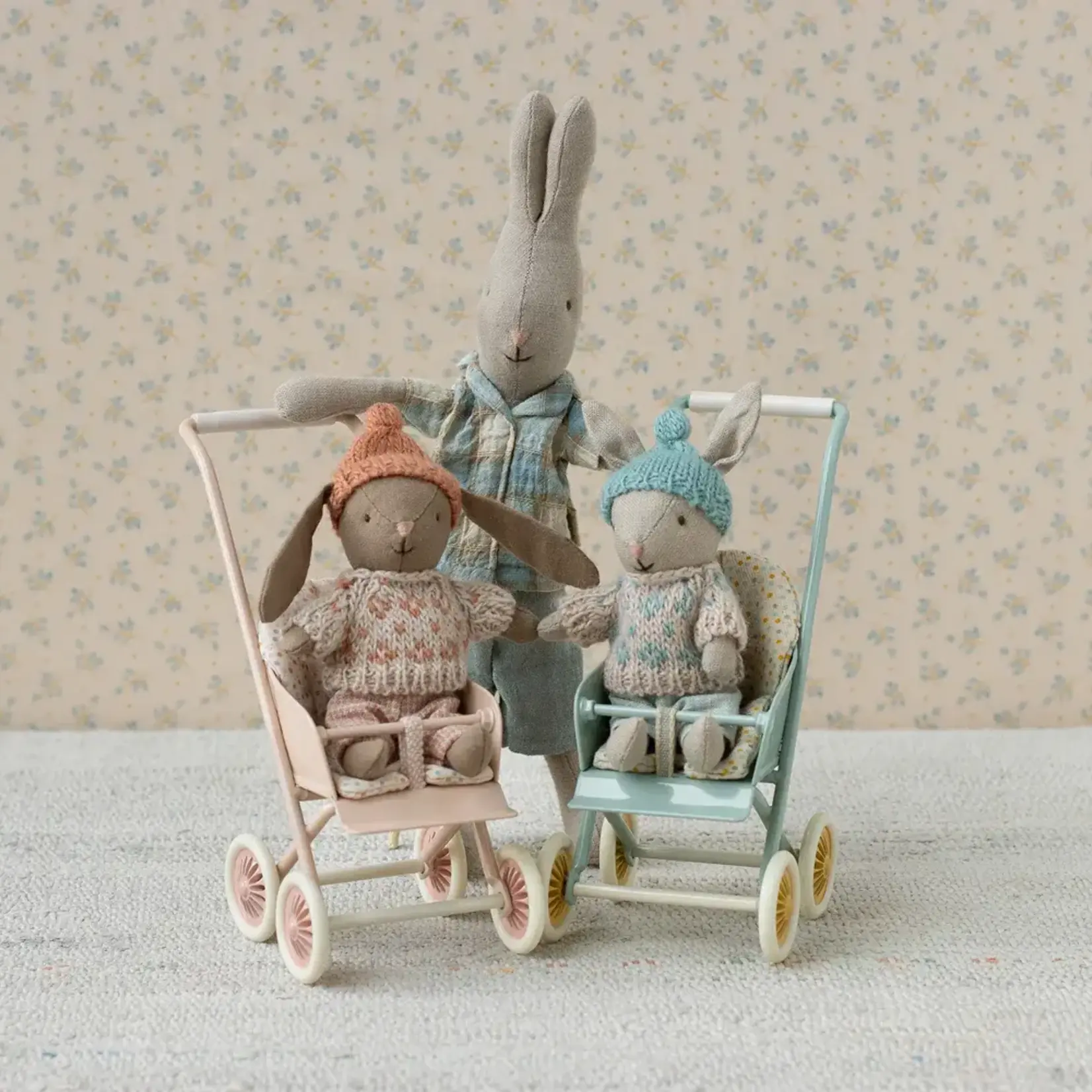 Maileg USA Winter rabbit, Micro - Sand - Mint