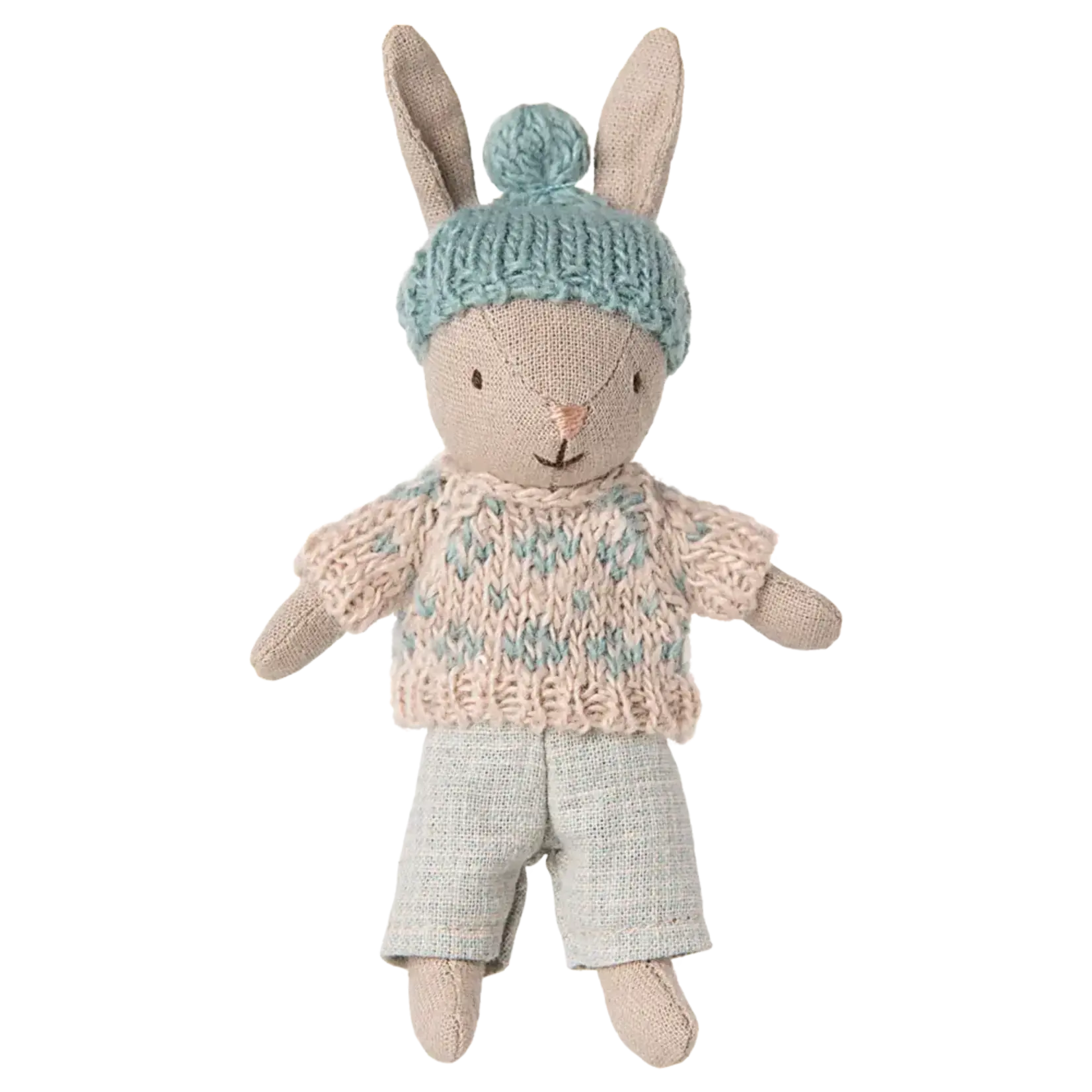 Maileg USA Winter rabbit, Micro - Sand - Mint