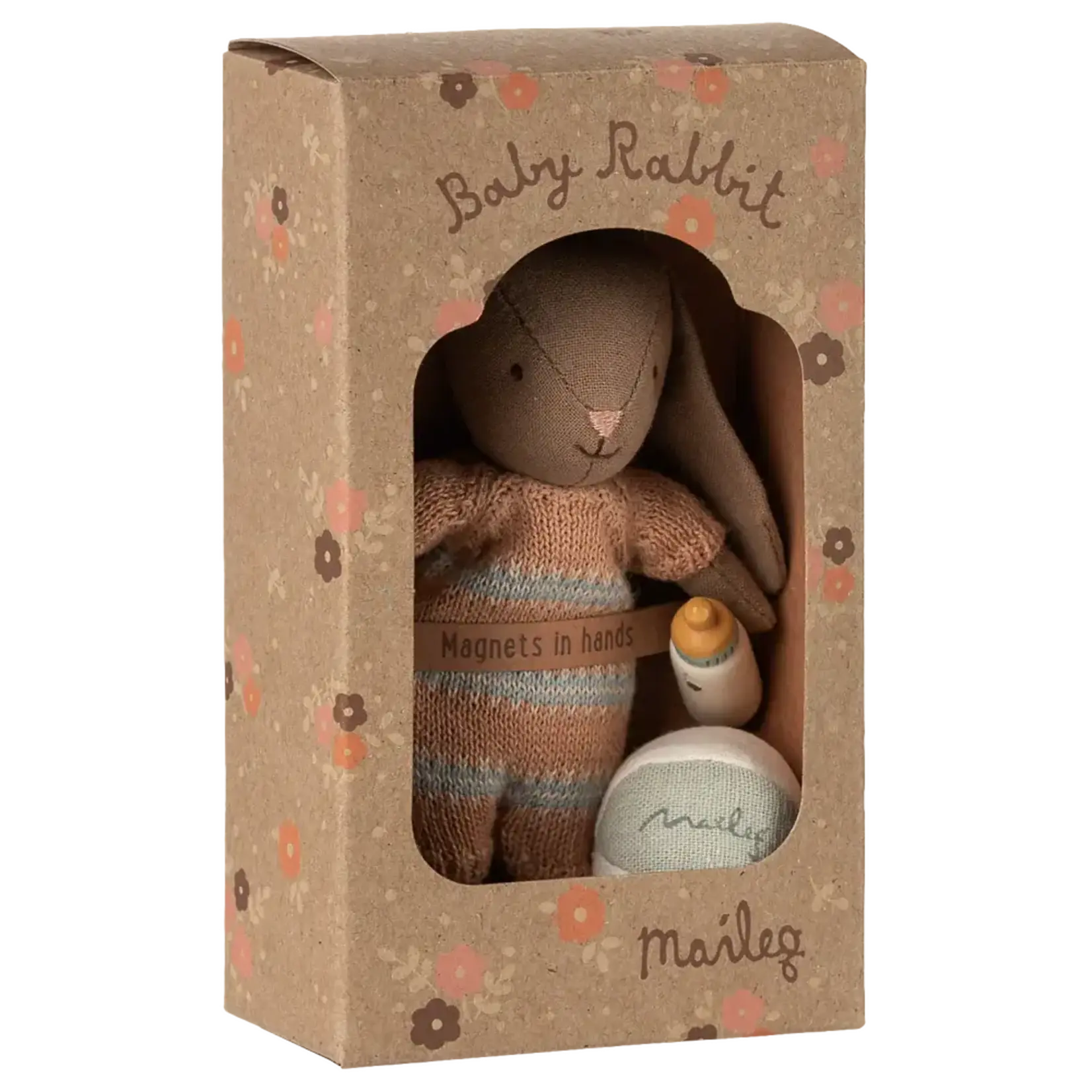 Maileg USA Bunny set, Micro - Brown - Dusty rose