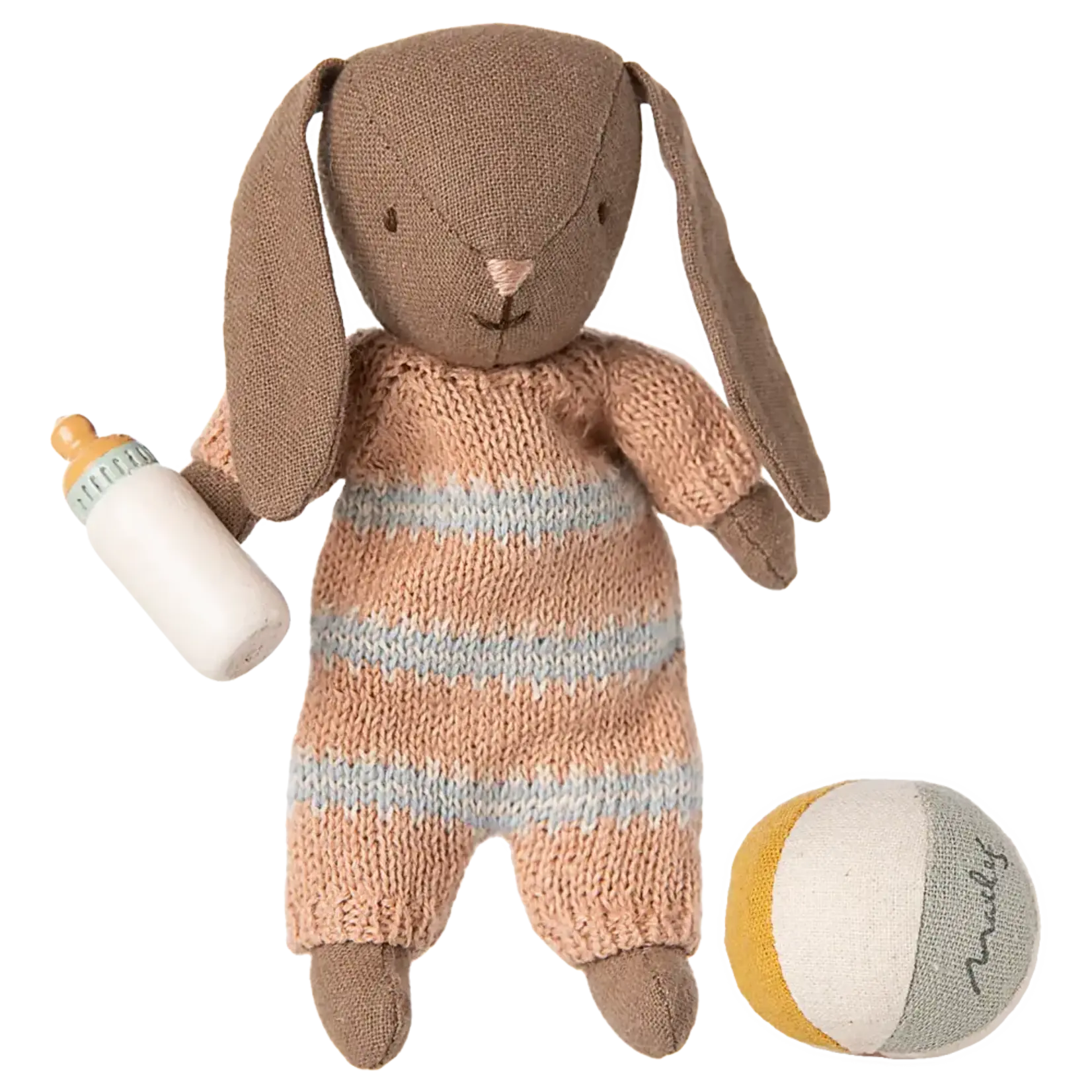 Maileg USA Bunny set, Micro - Brown - Dusty rose