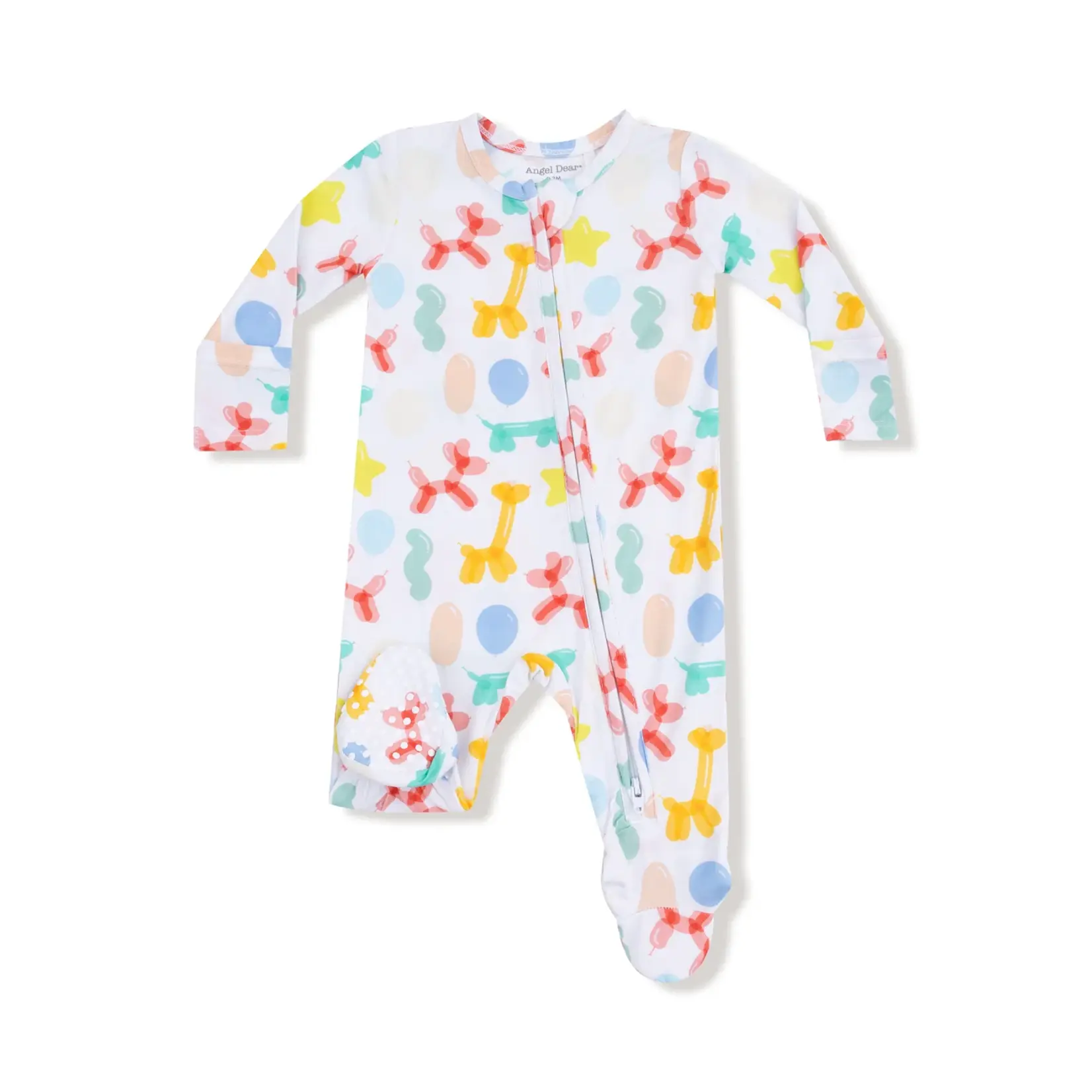 Angel Dear Balloon Animals Blue - 2 Way Zipper Footie