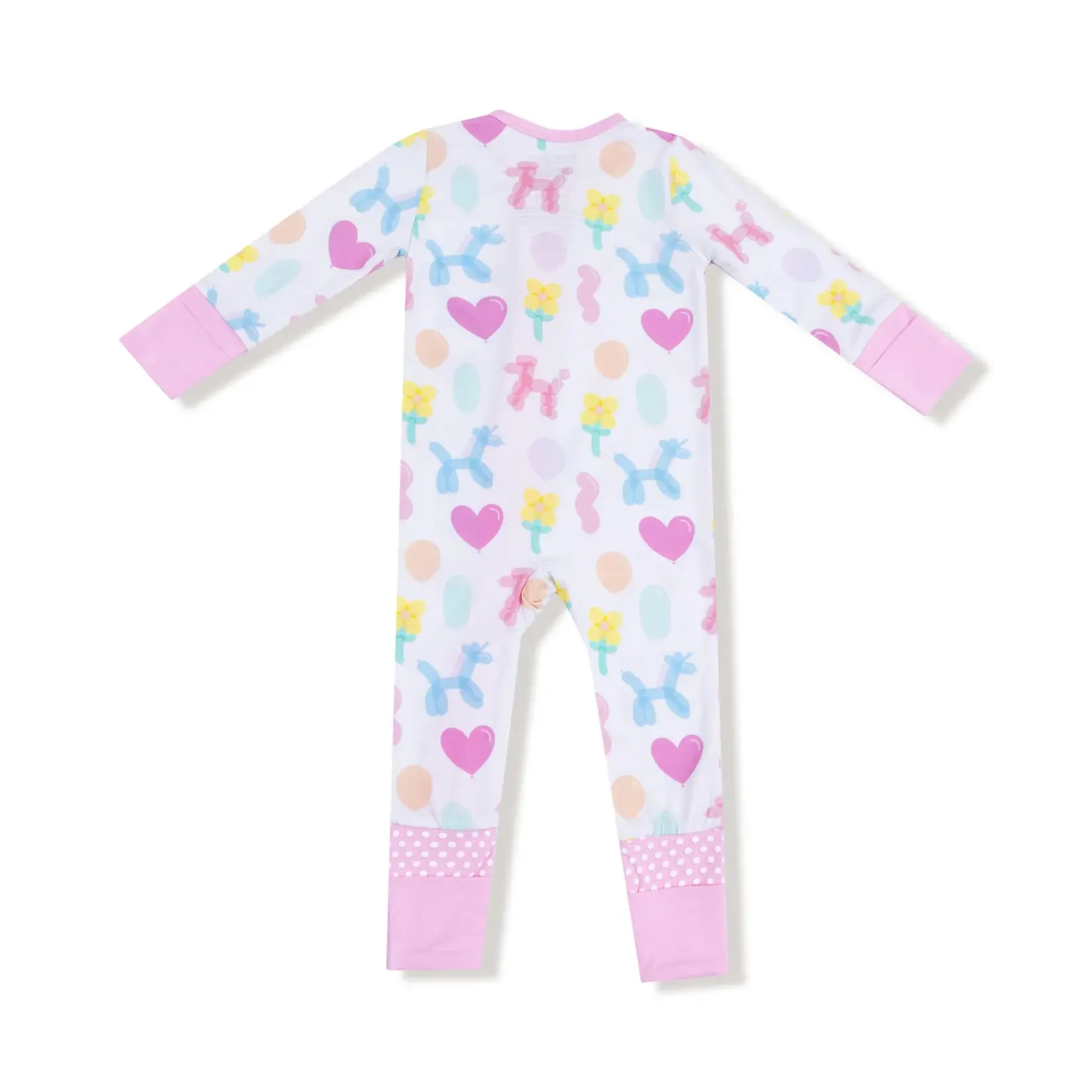 Angel Dear Balloon Animals Pink - 2 Way Zipper Romper