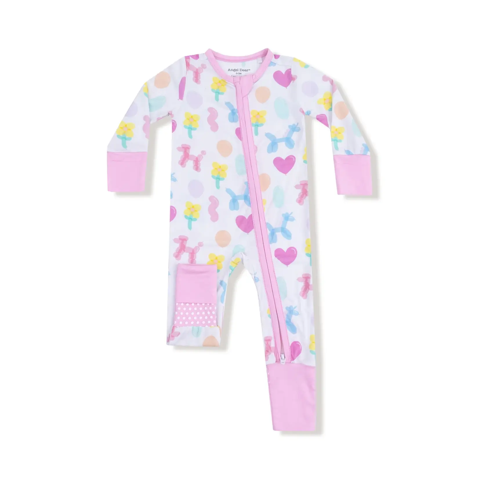 Angel Dear Balloon Animals Pink - 2 Way Zipper Romper