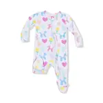 Angel Dear Balloon Animals Pink - 2 Way Zipper Ruffle Back Footie