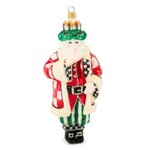 MacKenzie-Childs check it out santa lucia glass ornament