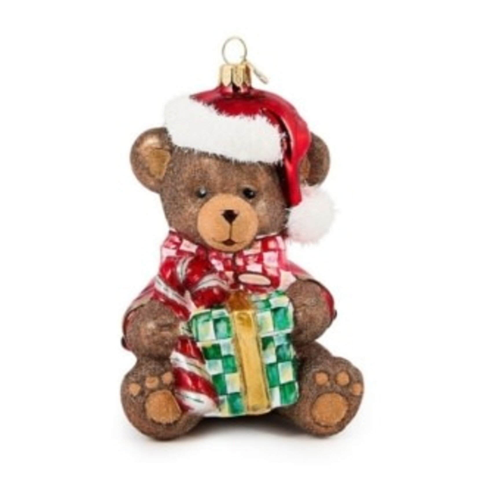 MacKenzie-Childs check it out teddy bear glass ornament core UNITS