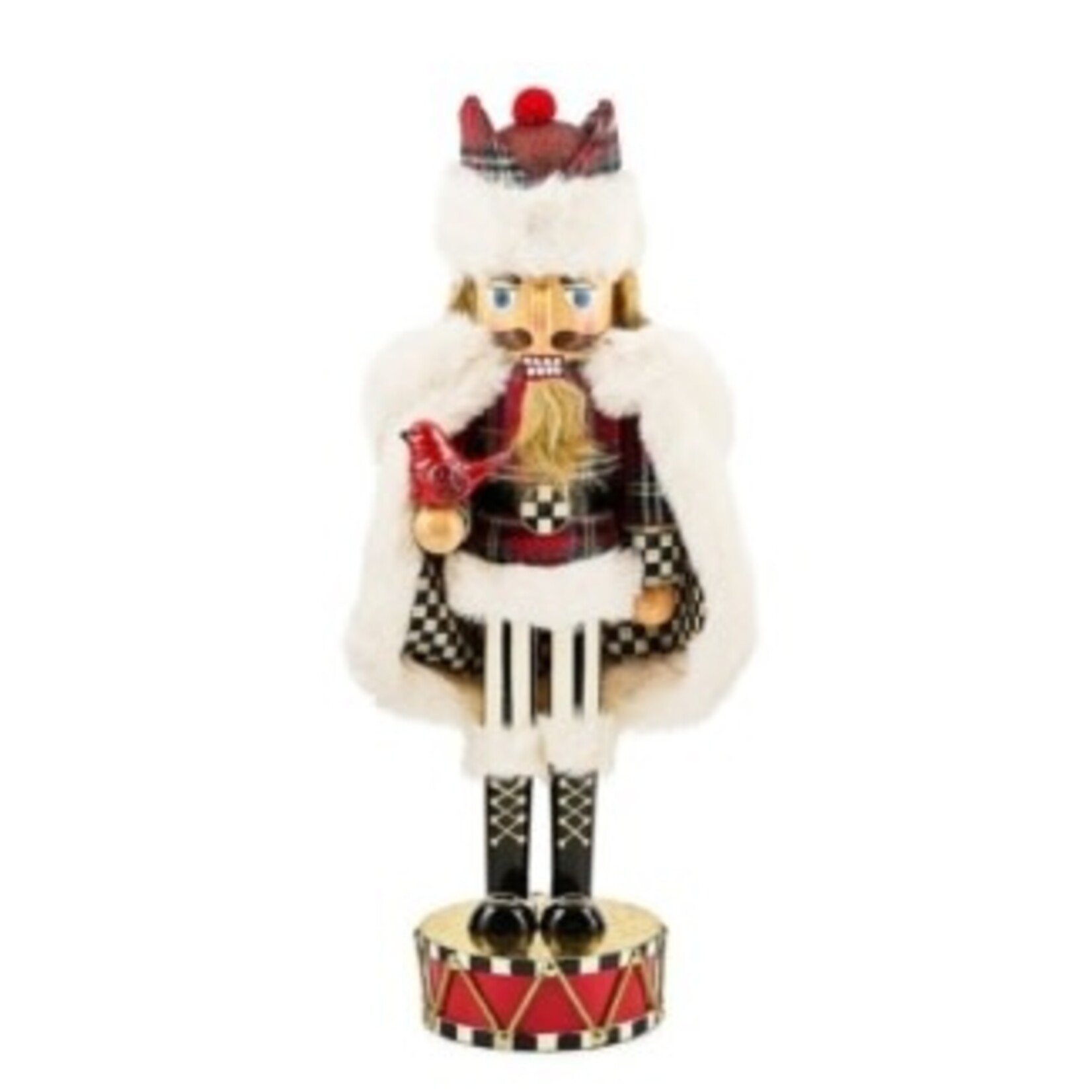 MacKenzie-Childs tartan cardinal nutcracker