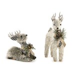MacKenzie-Childs courtly noel metallic deer, set of 2