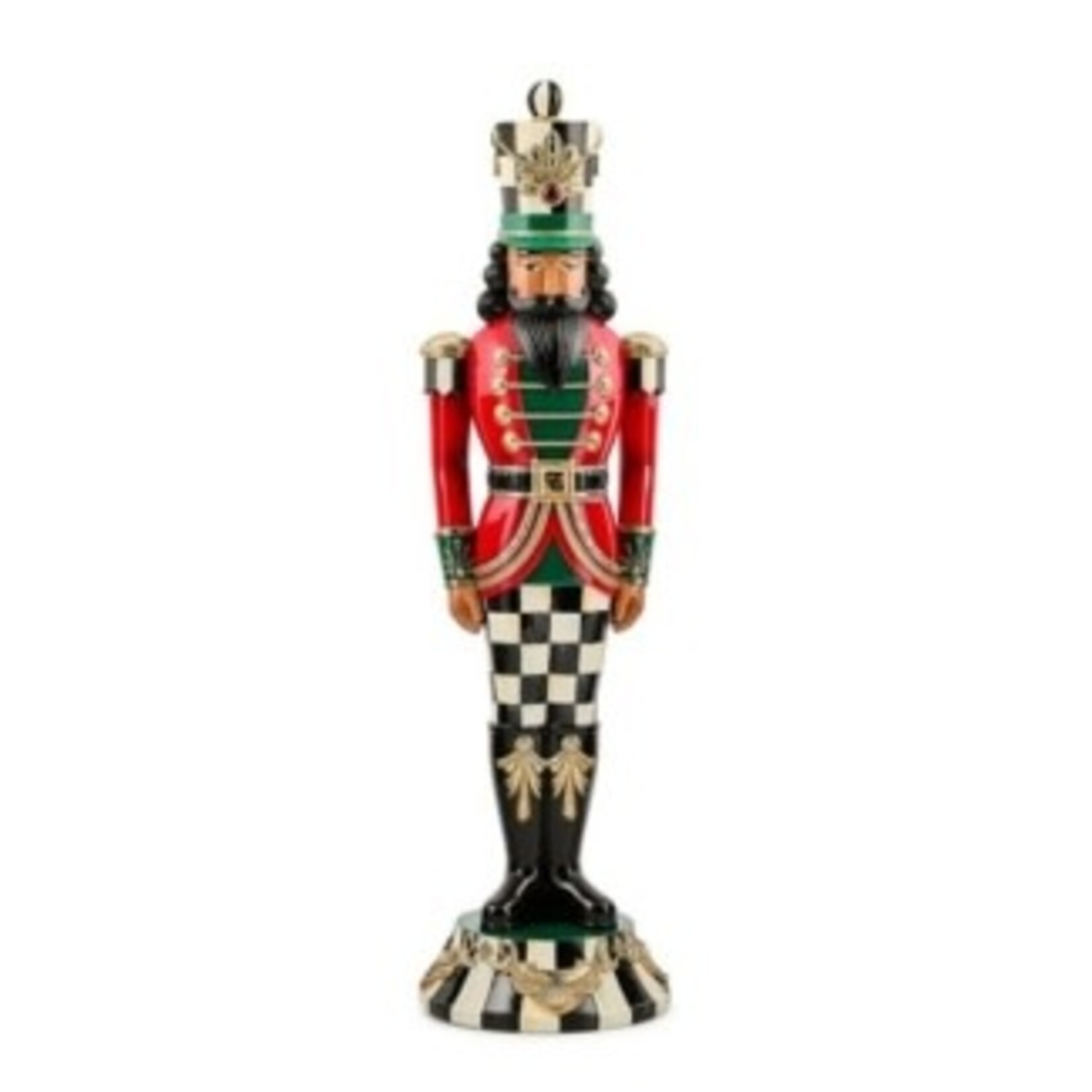 MacKenzie-Childs courtly classic resin black nutcracker