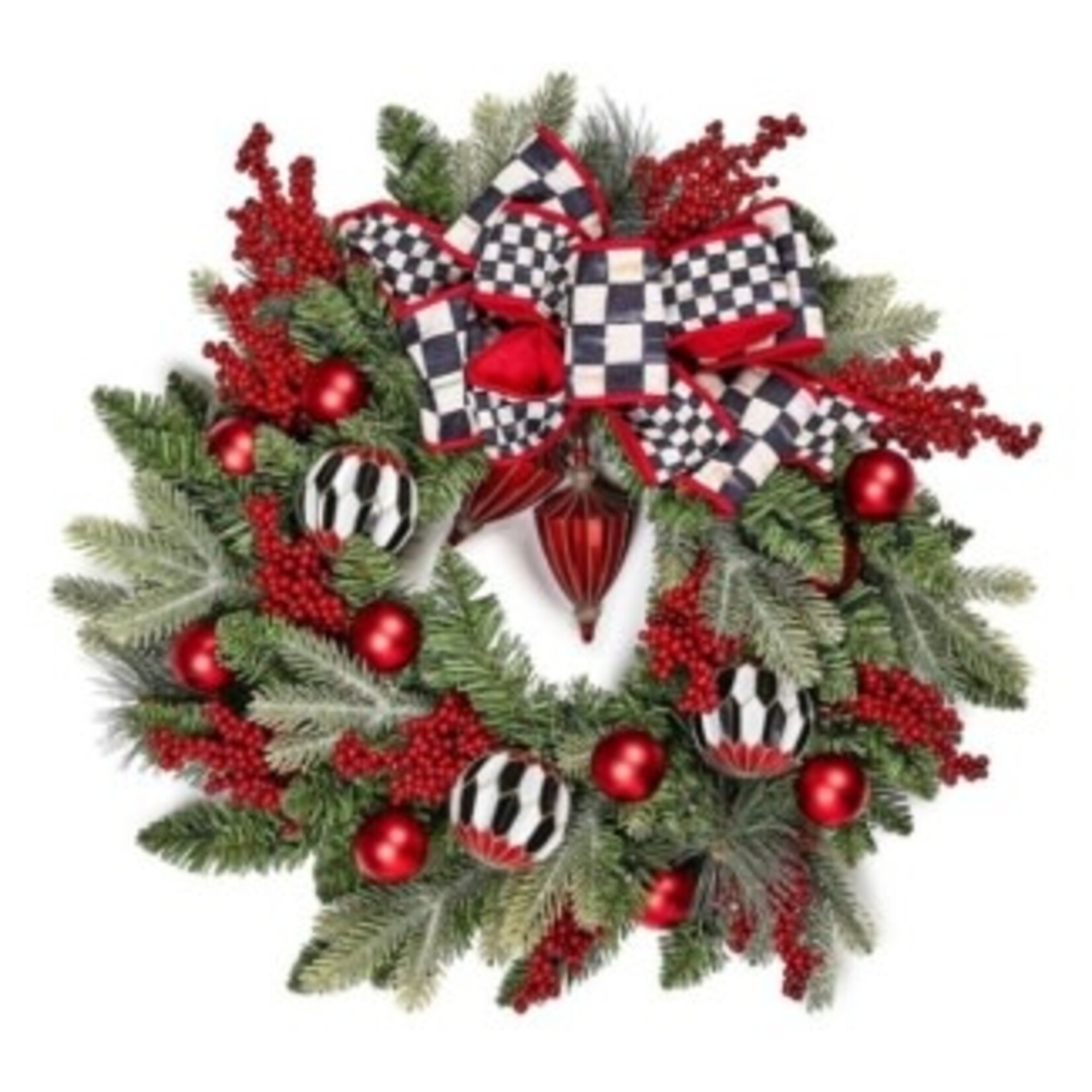 MacKenzie-Childs merry christmas illuminated 24" wreath
