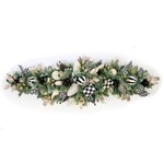 MacKenzie-Childs courtly noel illuminated mantel arrangement