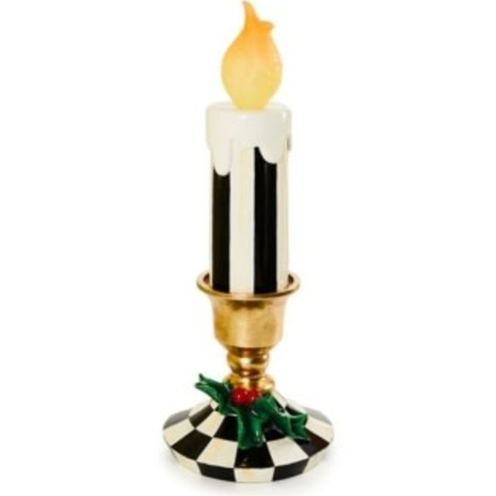 MacKenzie-Childs courtly illuminated small trophy candle