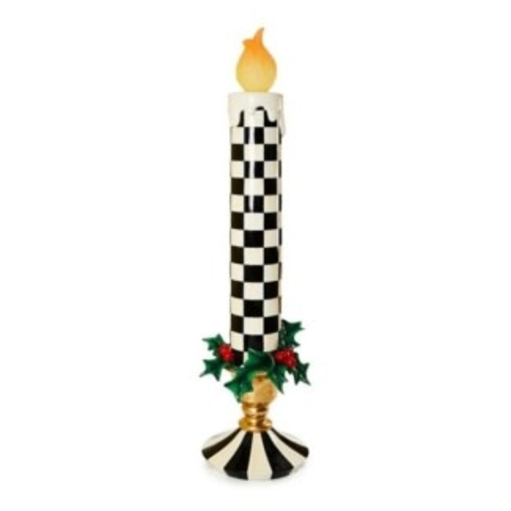MacKenzie-Childs courtly illuminated large trophy candle