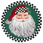 MacKenzie-Childs santa 3' round rug
