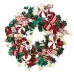 MacKenzie-Childs holly christmas 26" wreath