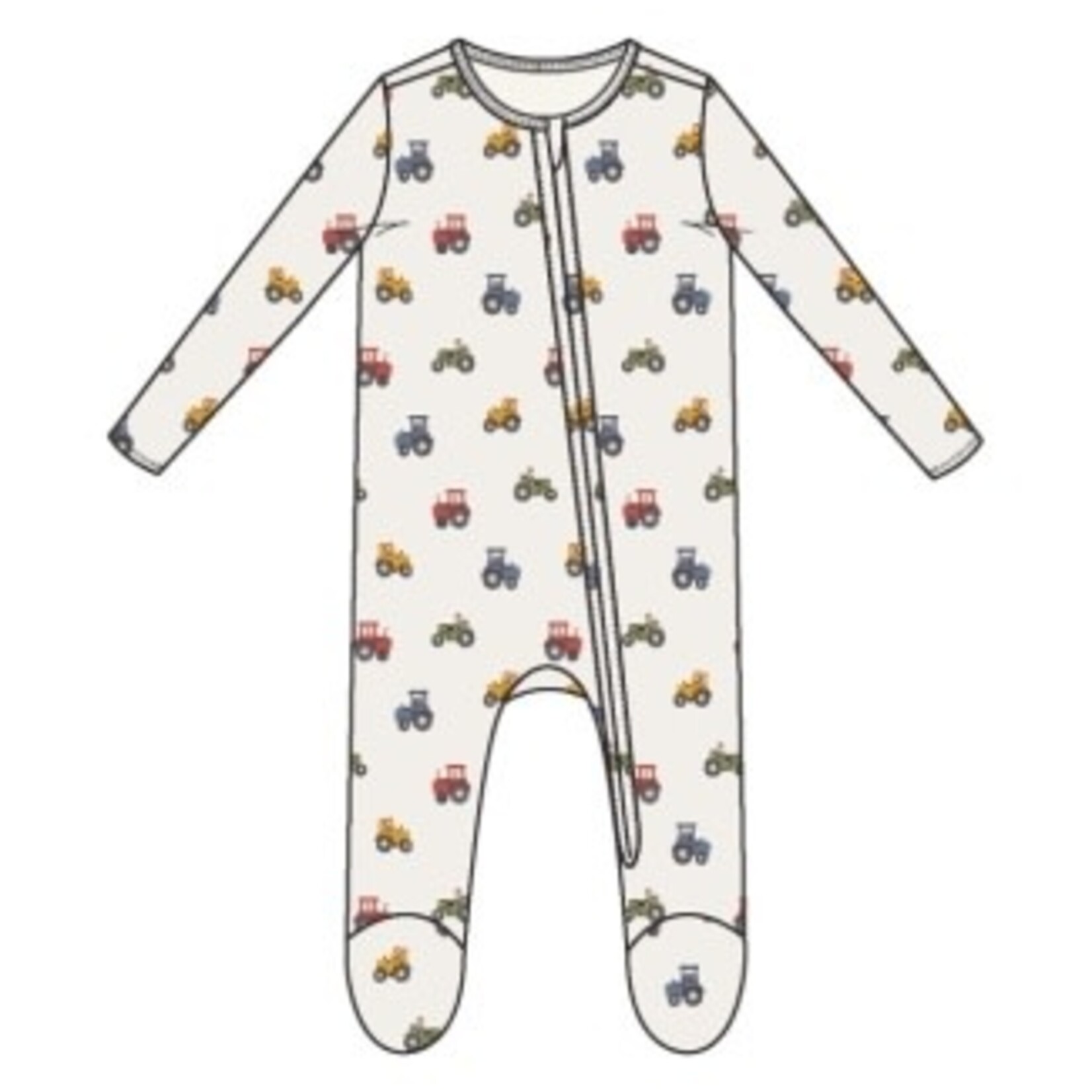 Angel Dear Mini Tractors - 2 Way Zipper Footie