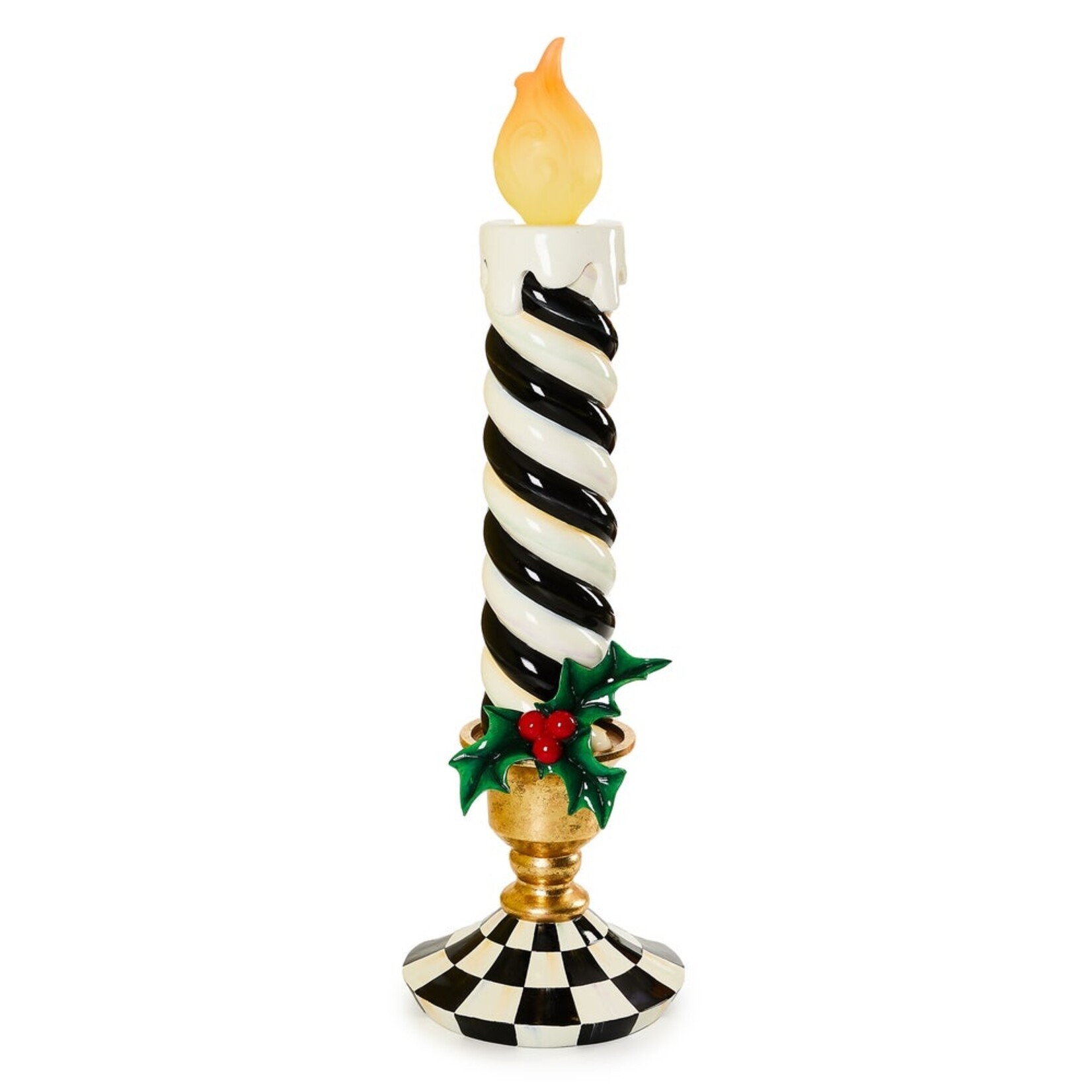 MacKenzie-Childs courtly illuminated medium trophy candle