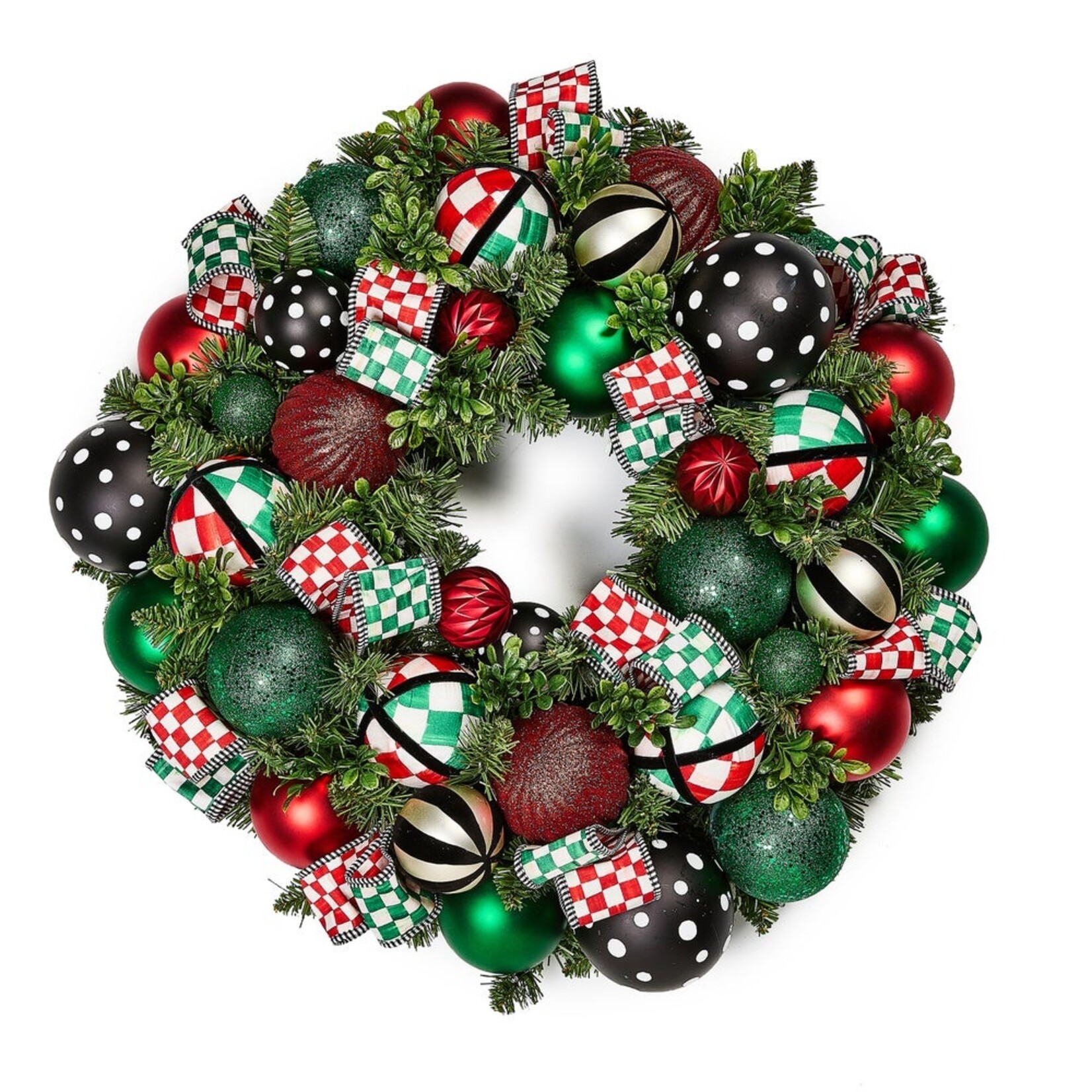 MacKenzie-Childs check it out illuminated 26" wreath