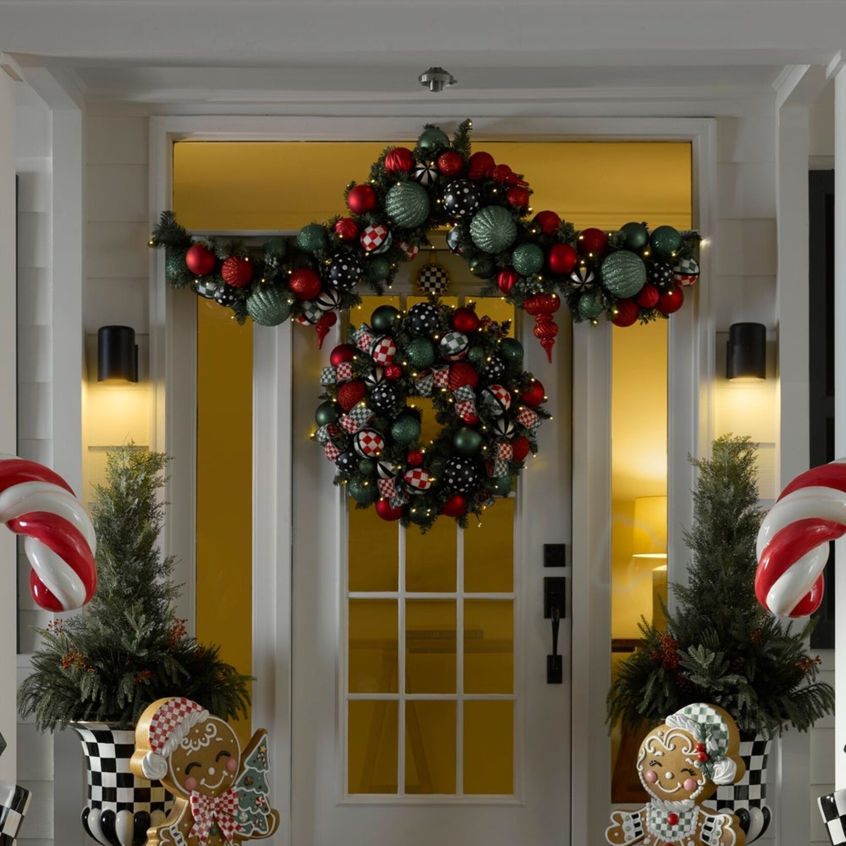 MacKenzie-Childs check it out illuminated 26" wreath
