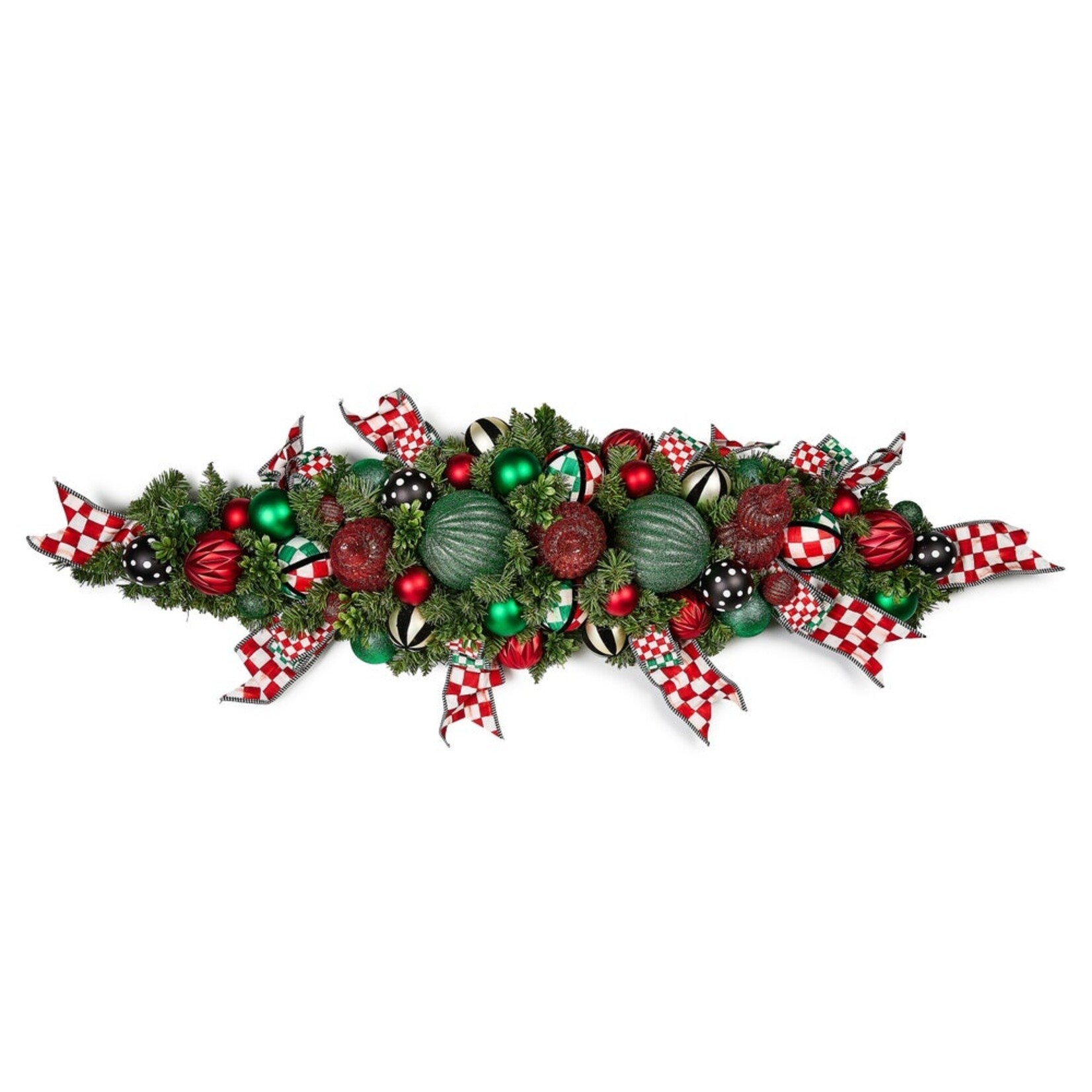 MacKenzie-Childs check it out illuminated mantel arrangement