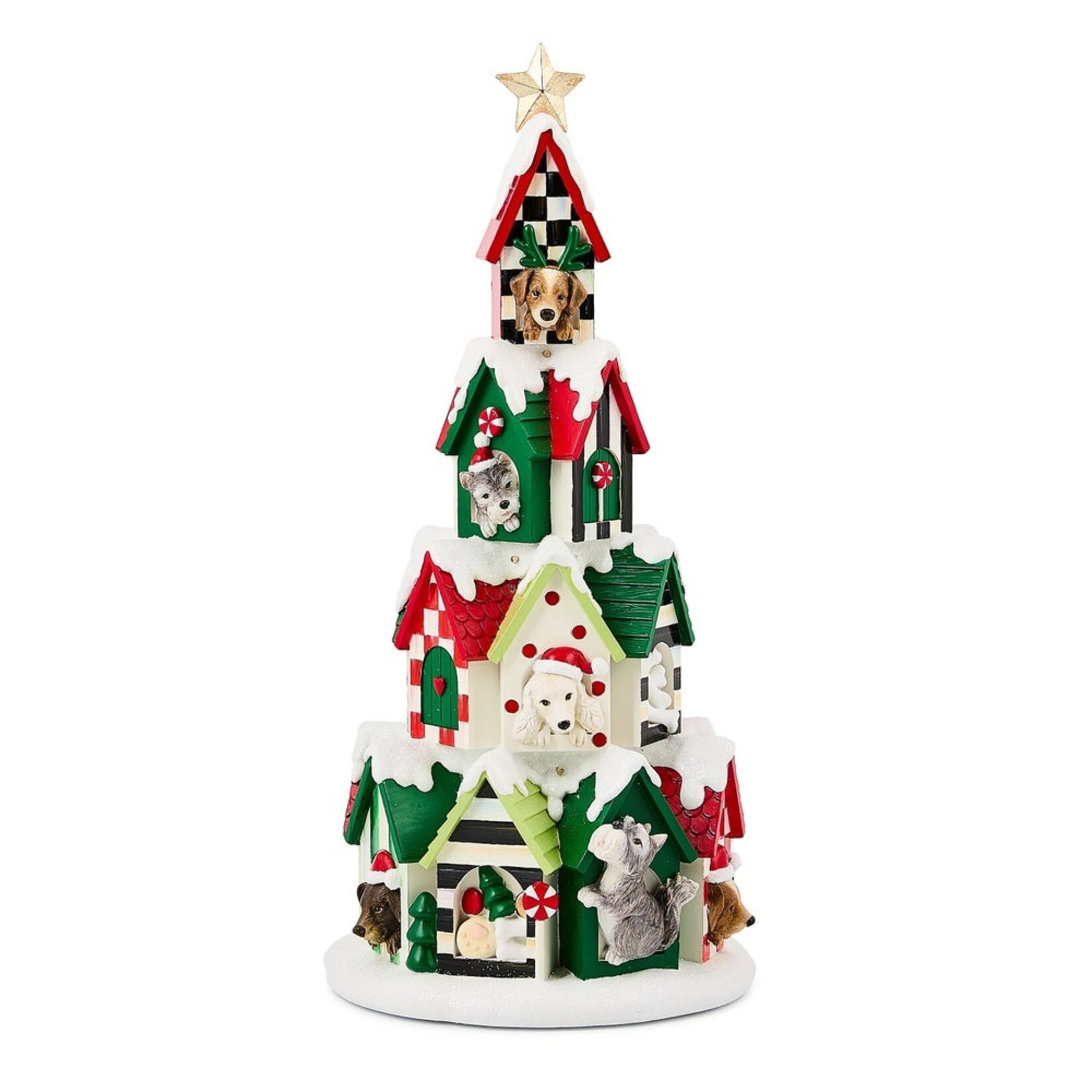 MacKenzie-Childs check it out illuminated dog house tower