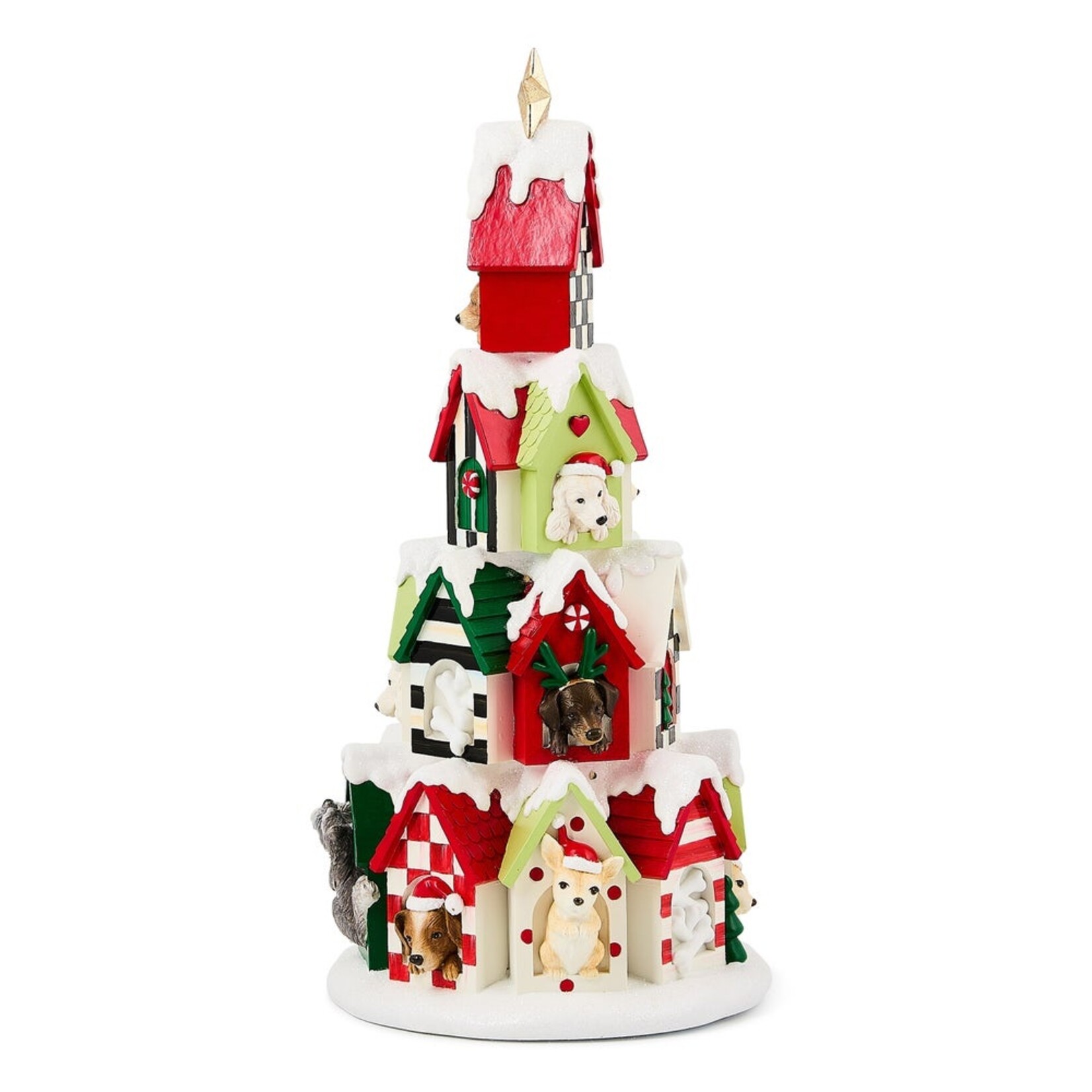 MacKenzie-Childs check it out illuminated dog house tower