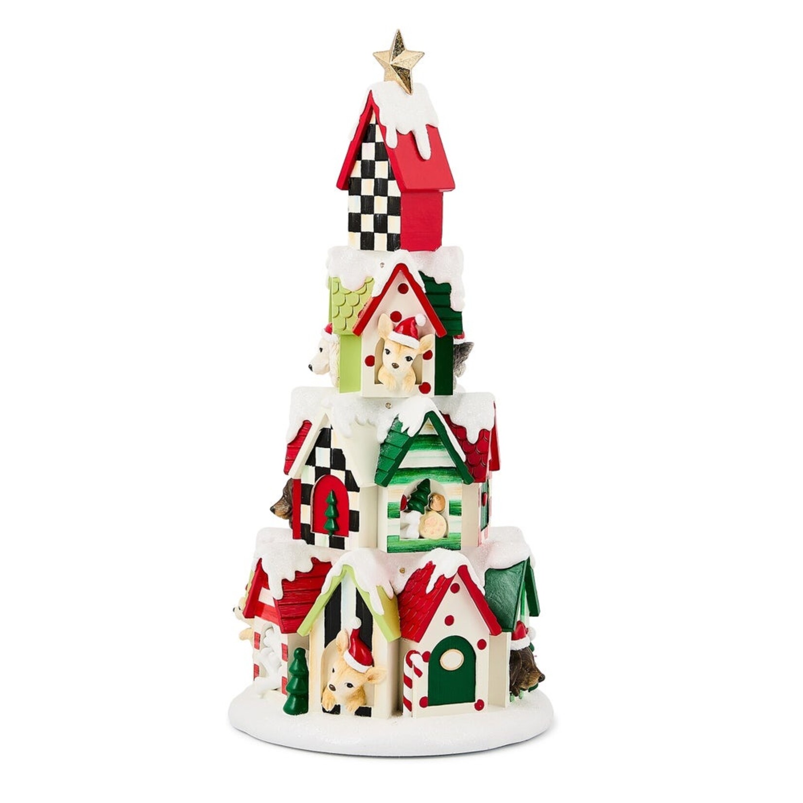 MacKenzie-Childs check it out illuminated dog house tower