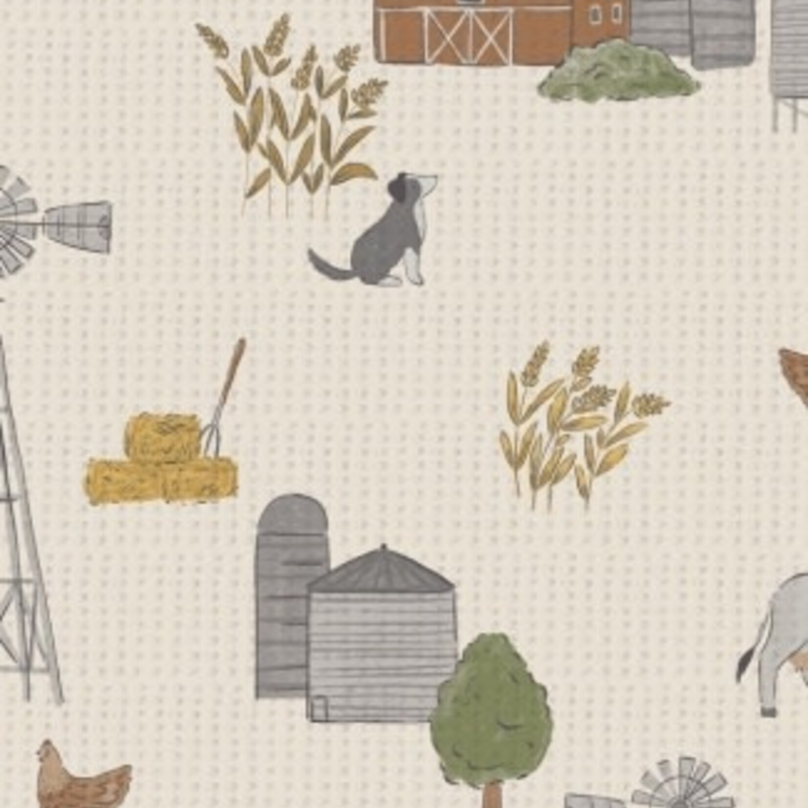 Angel Dear Hay Farmer - Romper w/ Contrast Sleeves