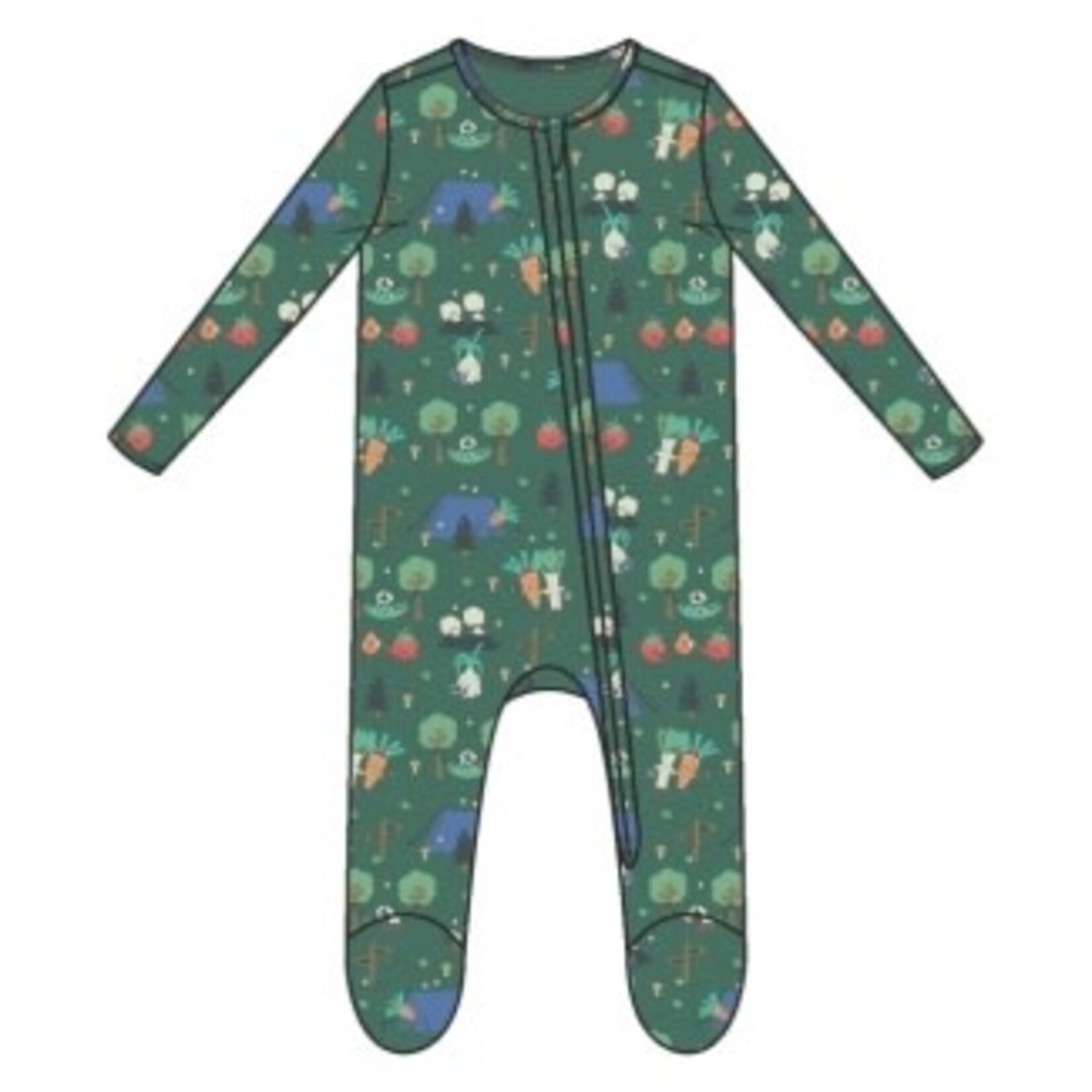 Angel Dear Camping Veggies - 2 Way Zipper Footie