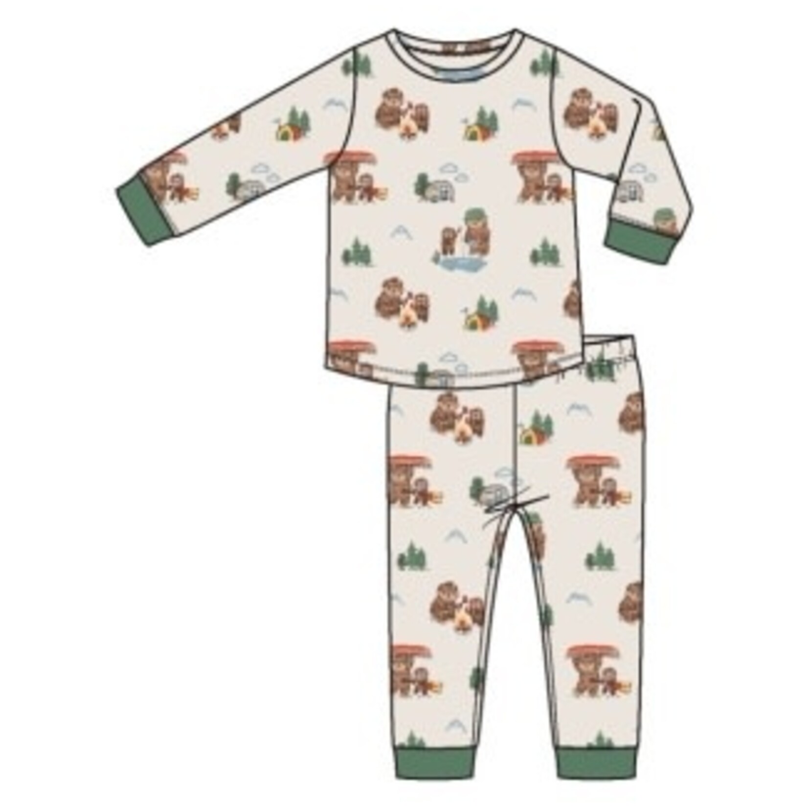 Angel Dear Bigfoot Camping - L/S Loungewear Set