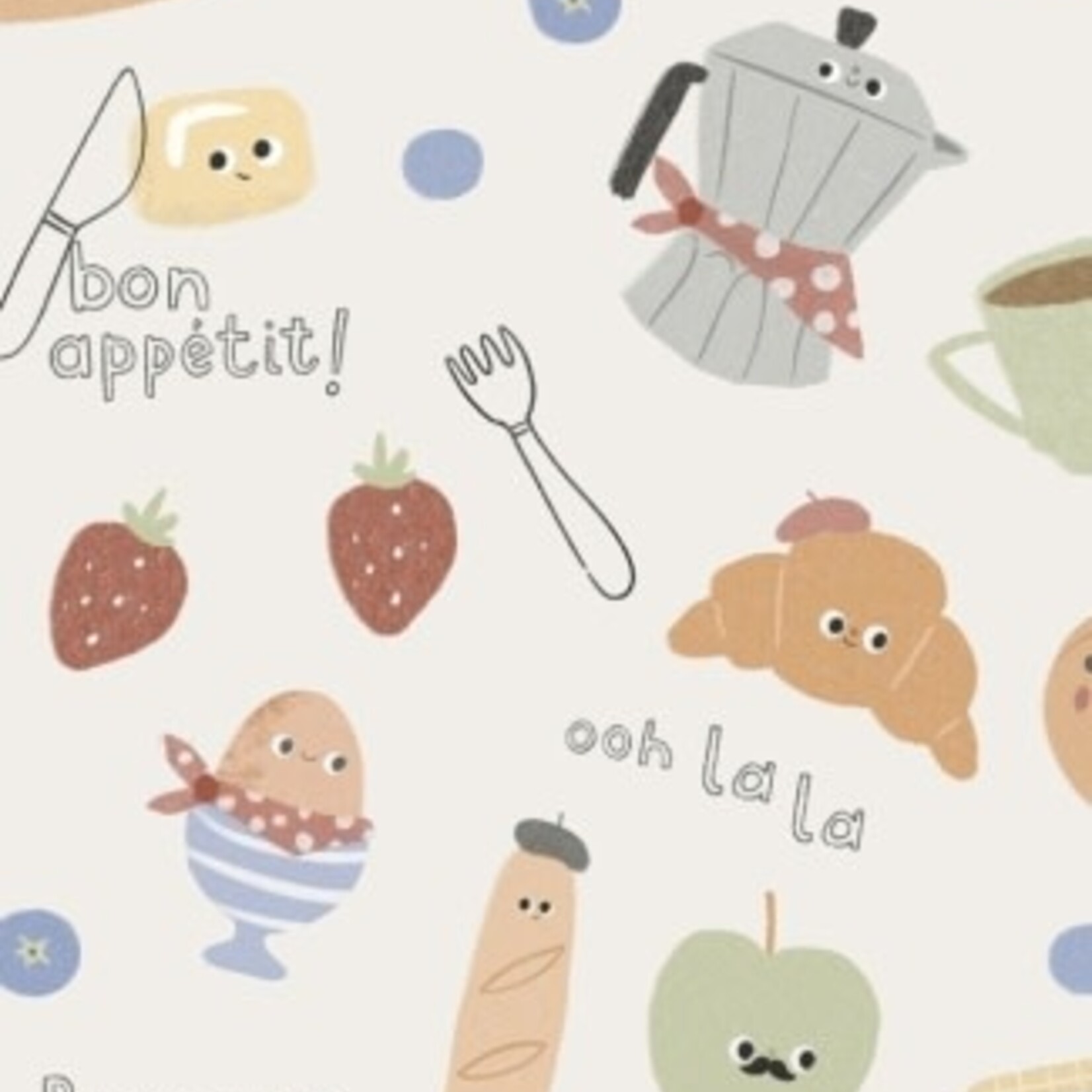 Angel Dear Bonjour Breakfast - L/S Loungewear Set