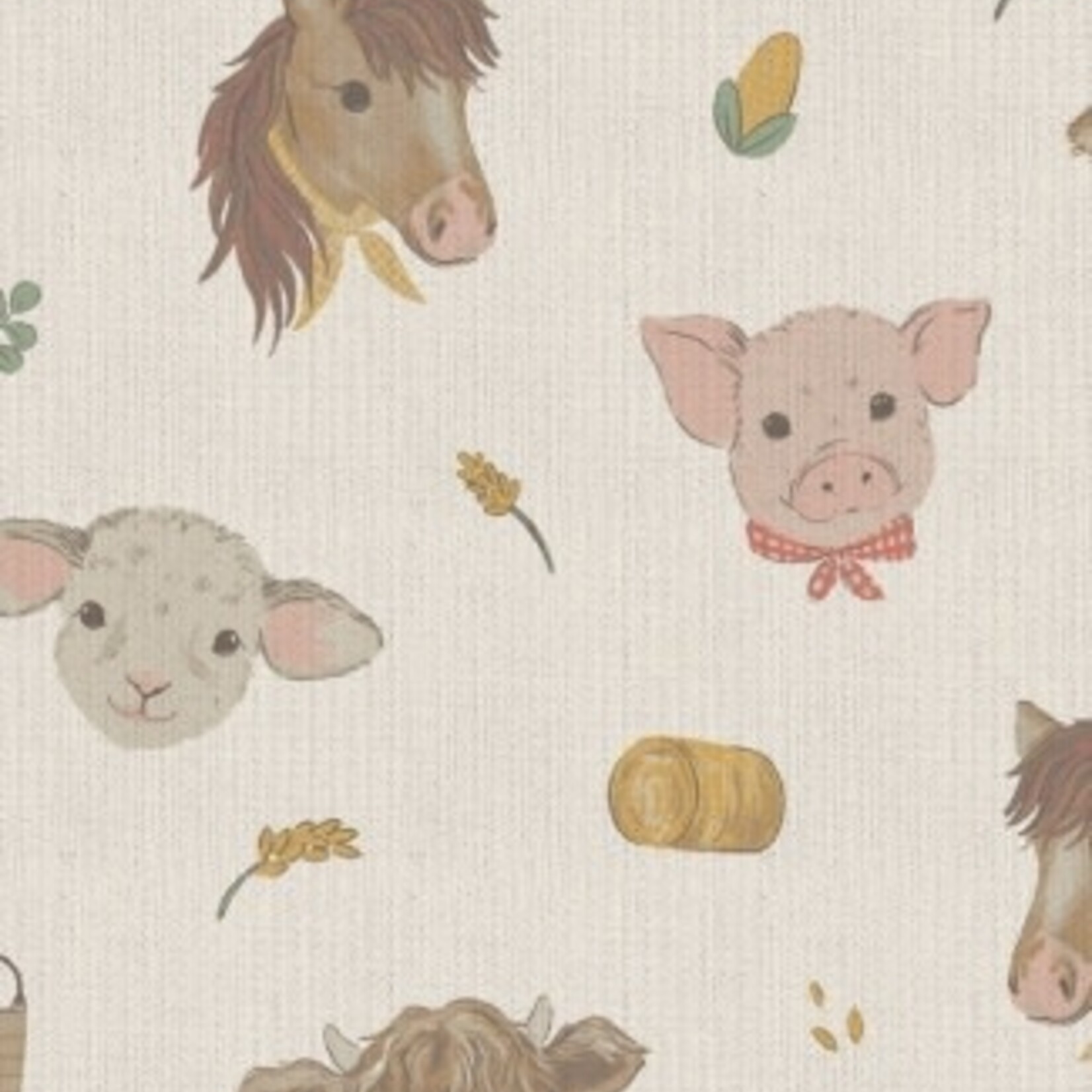 Angel Dear Vintage Baby Farm Animals - 2 Way Zipper Footie