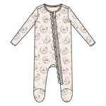Angel Dear Floral Owl Families - 2 Way Ruffle Zipper Footie