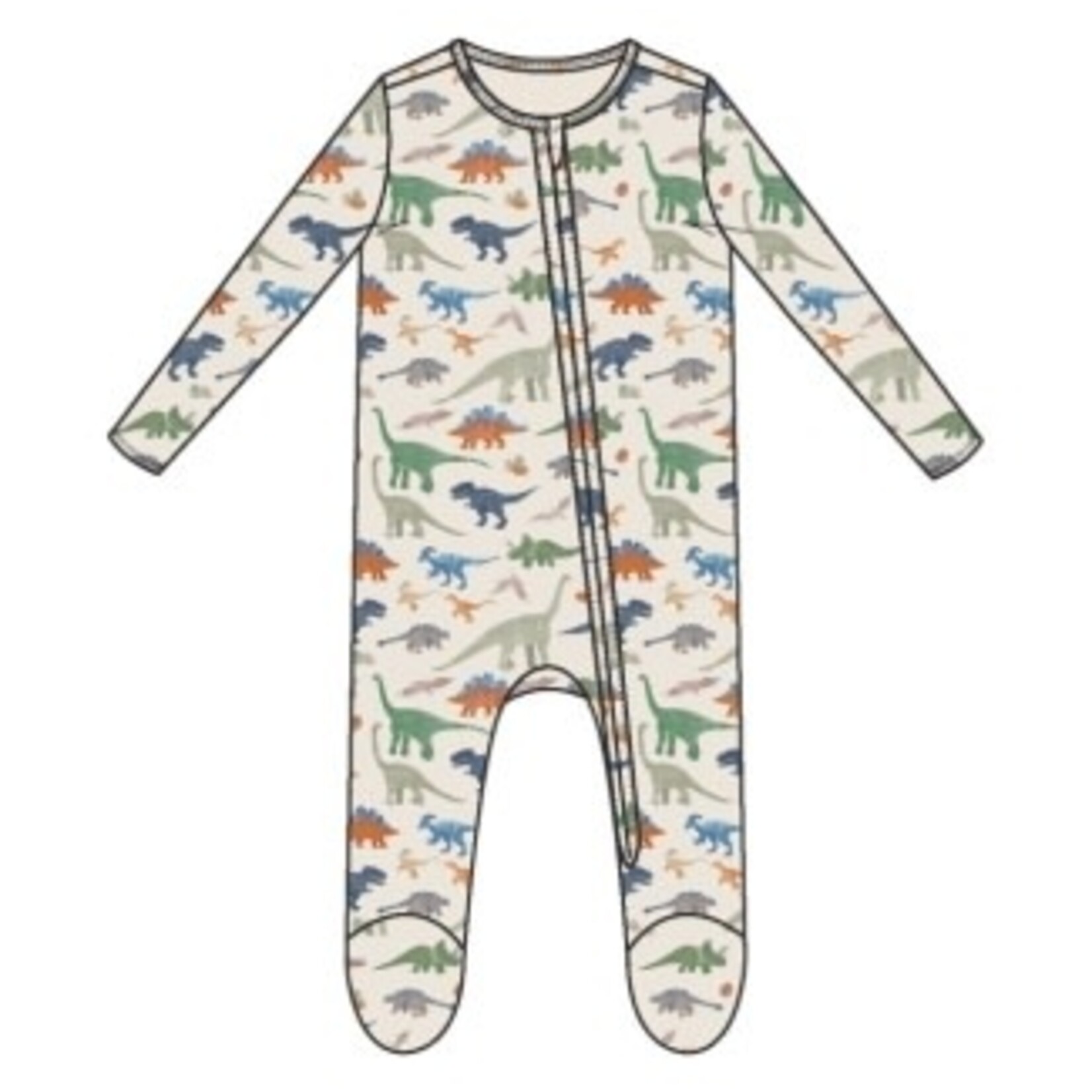 Angel Dear Washy Dinos - 2 Way Zipper Footie
