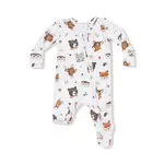 Angel Dear Woodland Animal Faces - 2 Way Zipper Footie