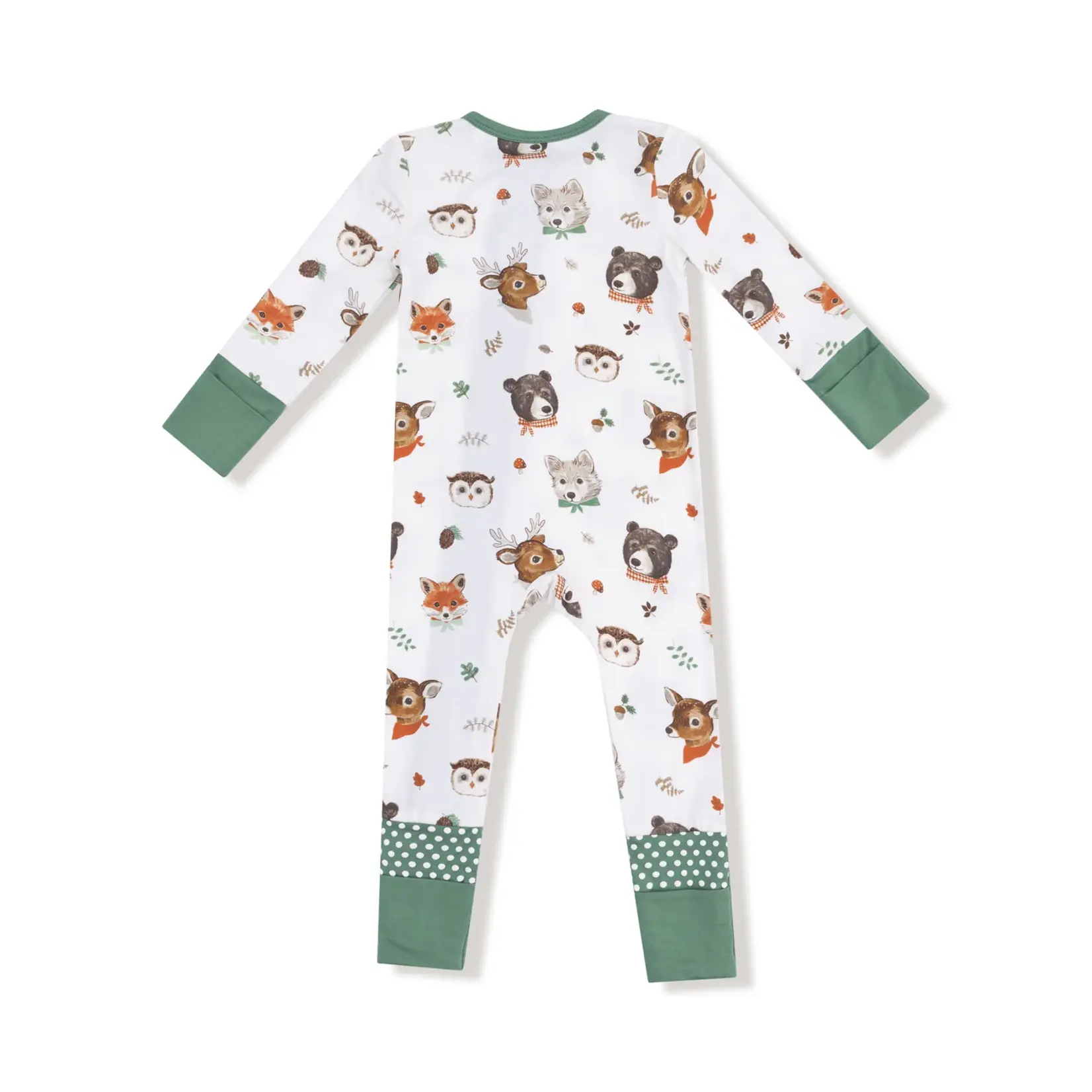 Angel Dear Woodland Animal Faces - 2 Way Zipper Romper