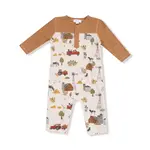 Angel Dear Hay Farmer - Romper w/ Contrast Sleeves