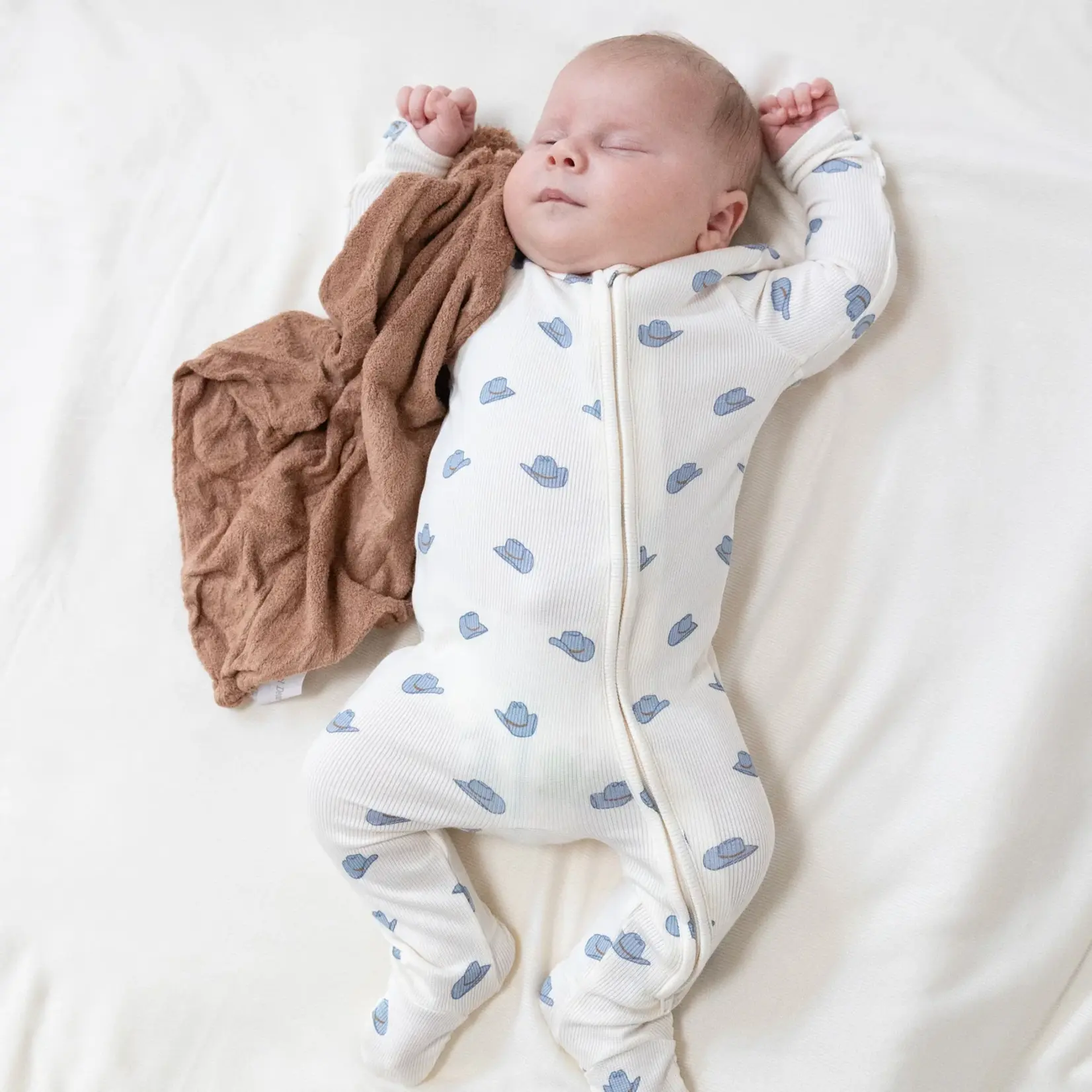 Angel Dear Petite Cowboy Hats  - 2 Way Zipper Footie